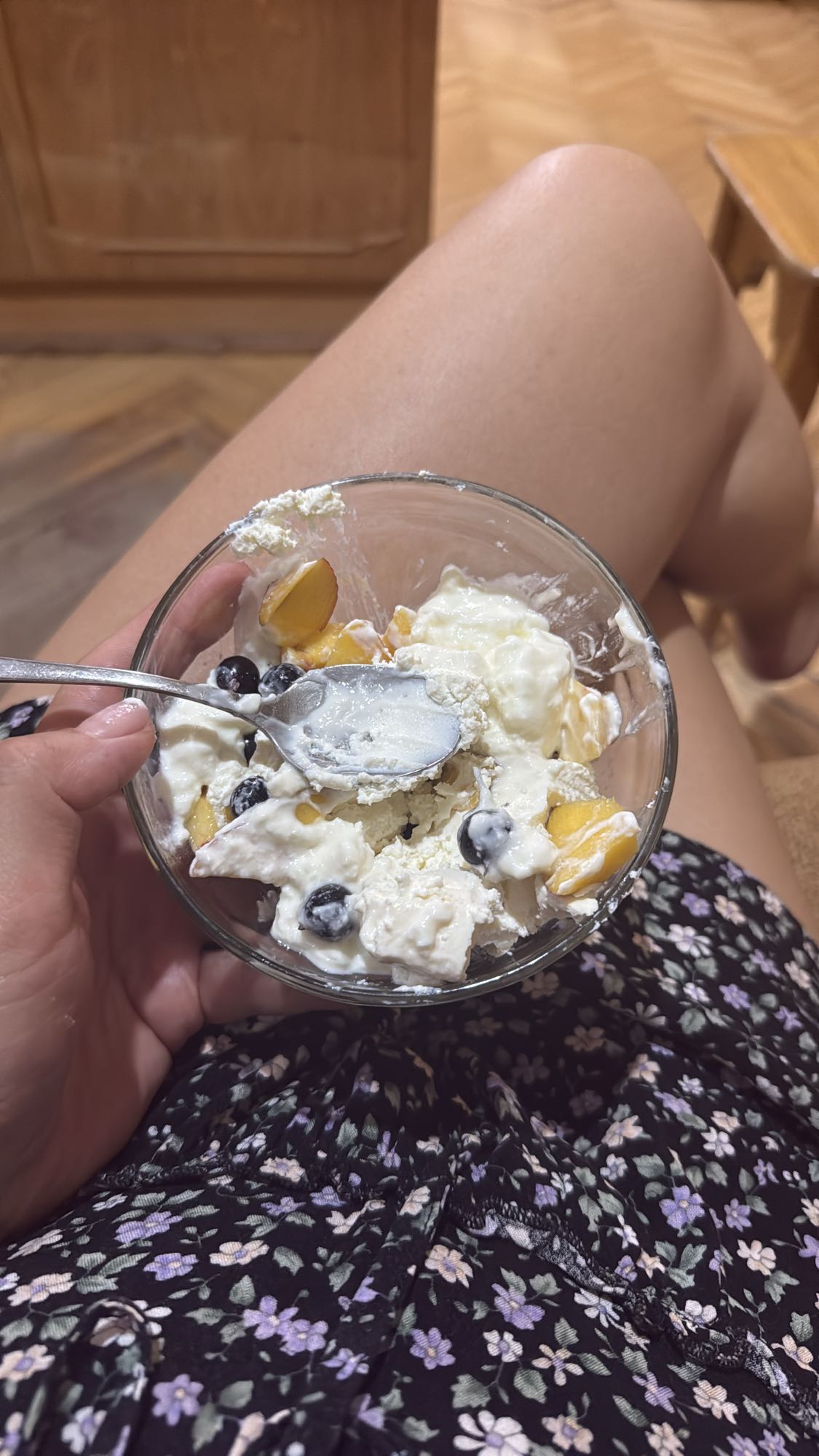 творог с фруктами