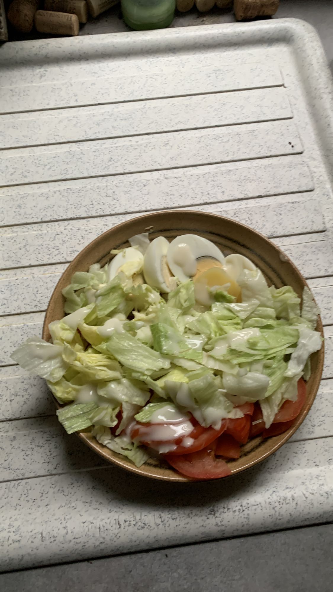 Salade œuf laitue tomate