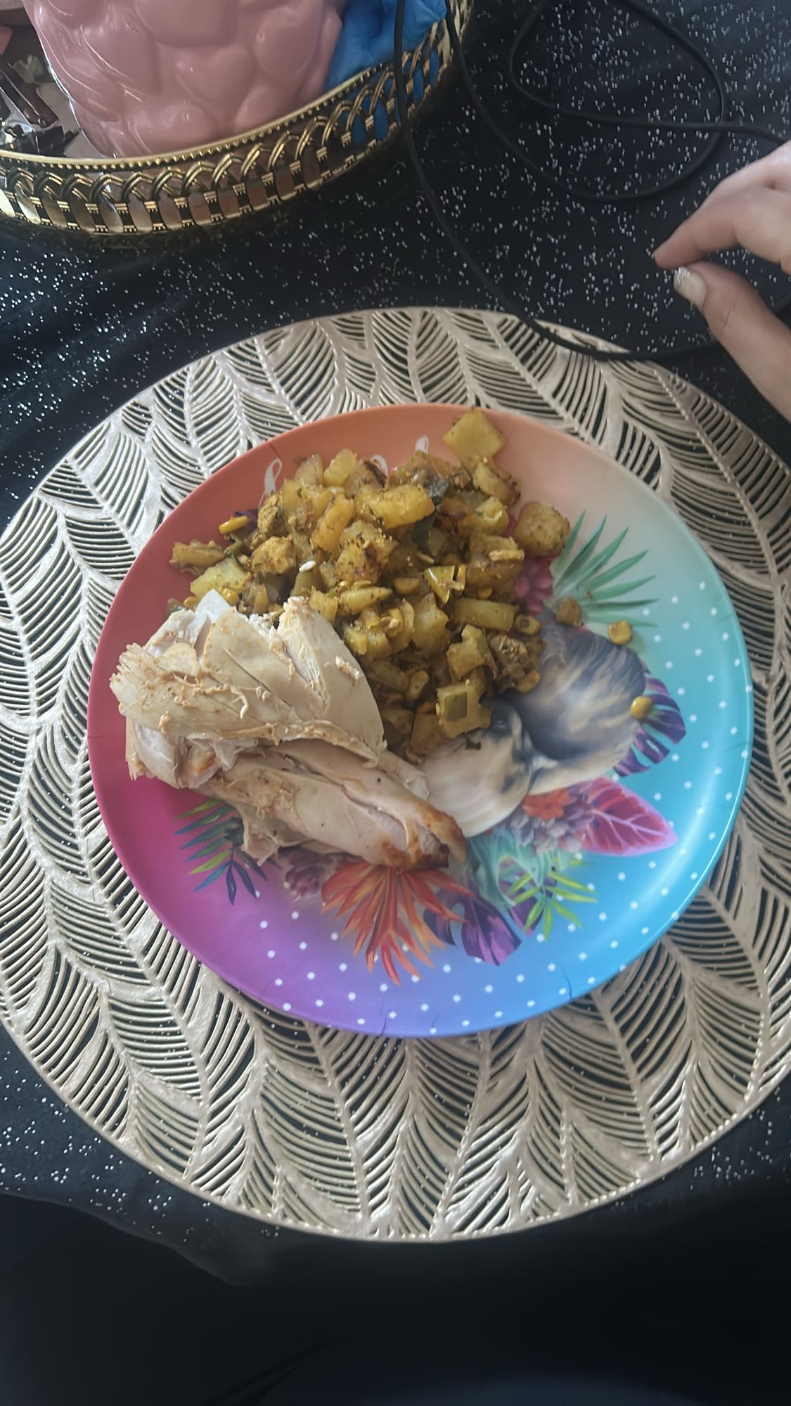 kip met gebakken groenten