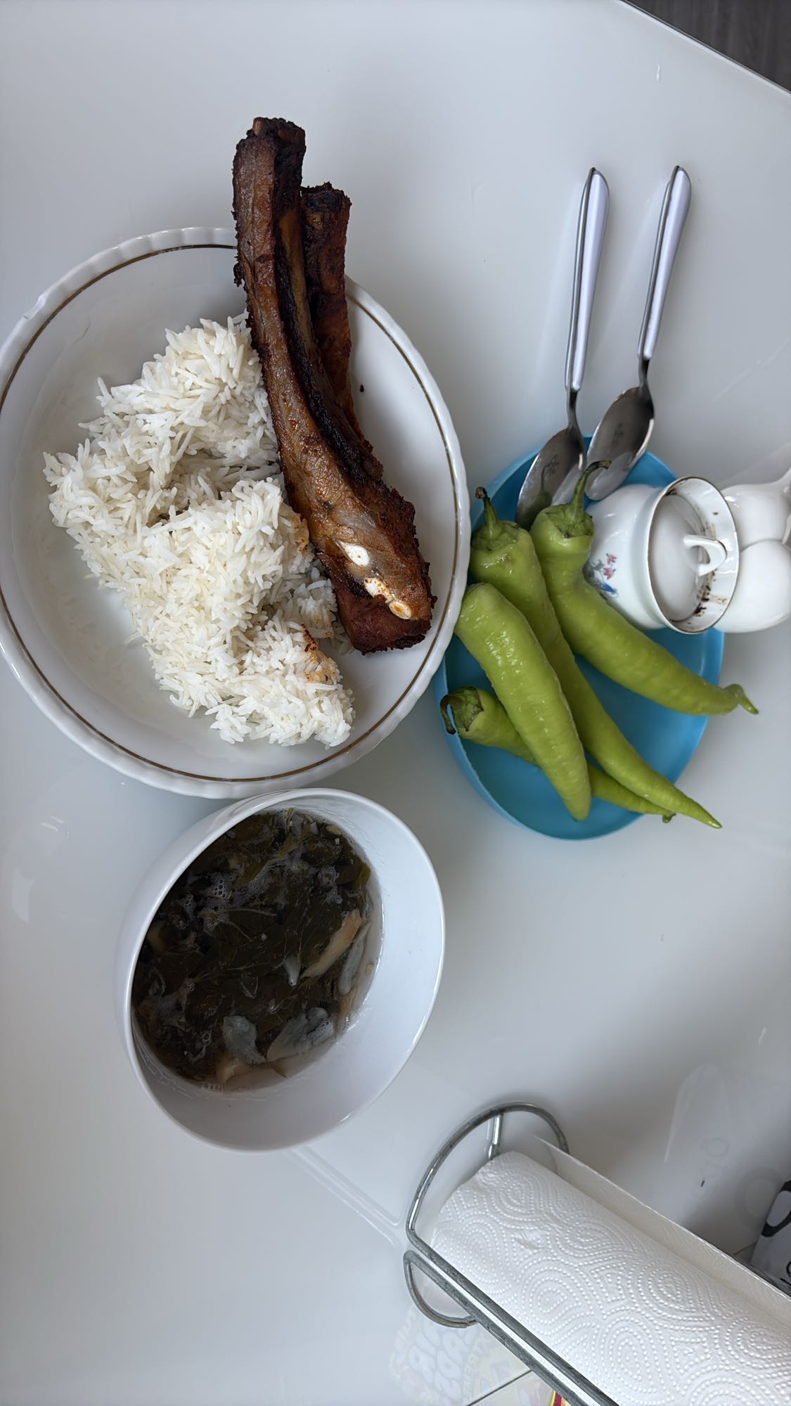 Grilled Ribs with Rice