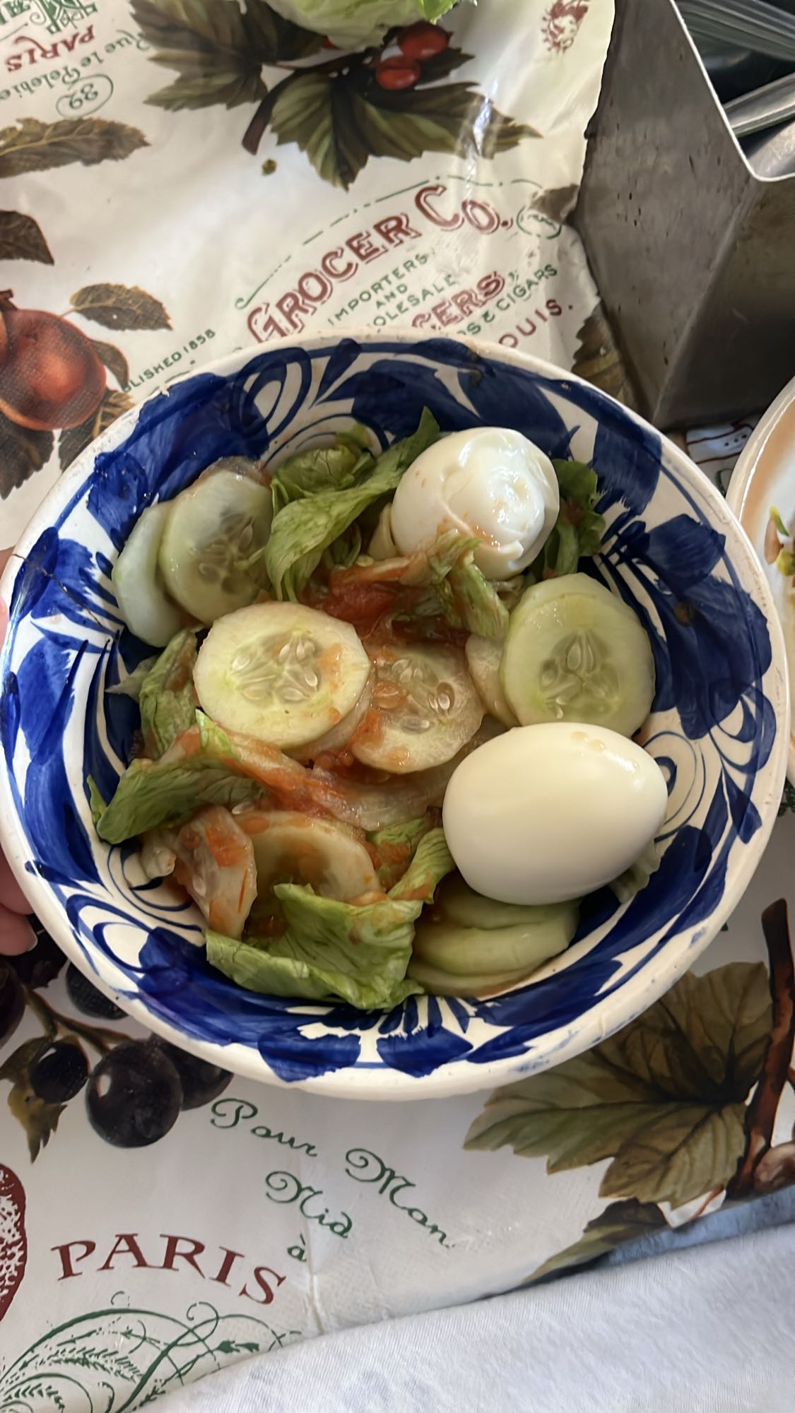 Ensalada con huevo cocido