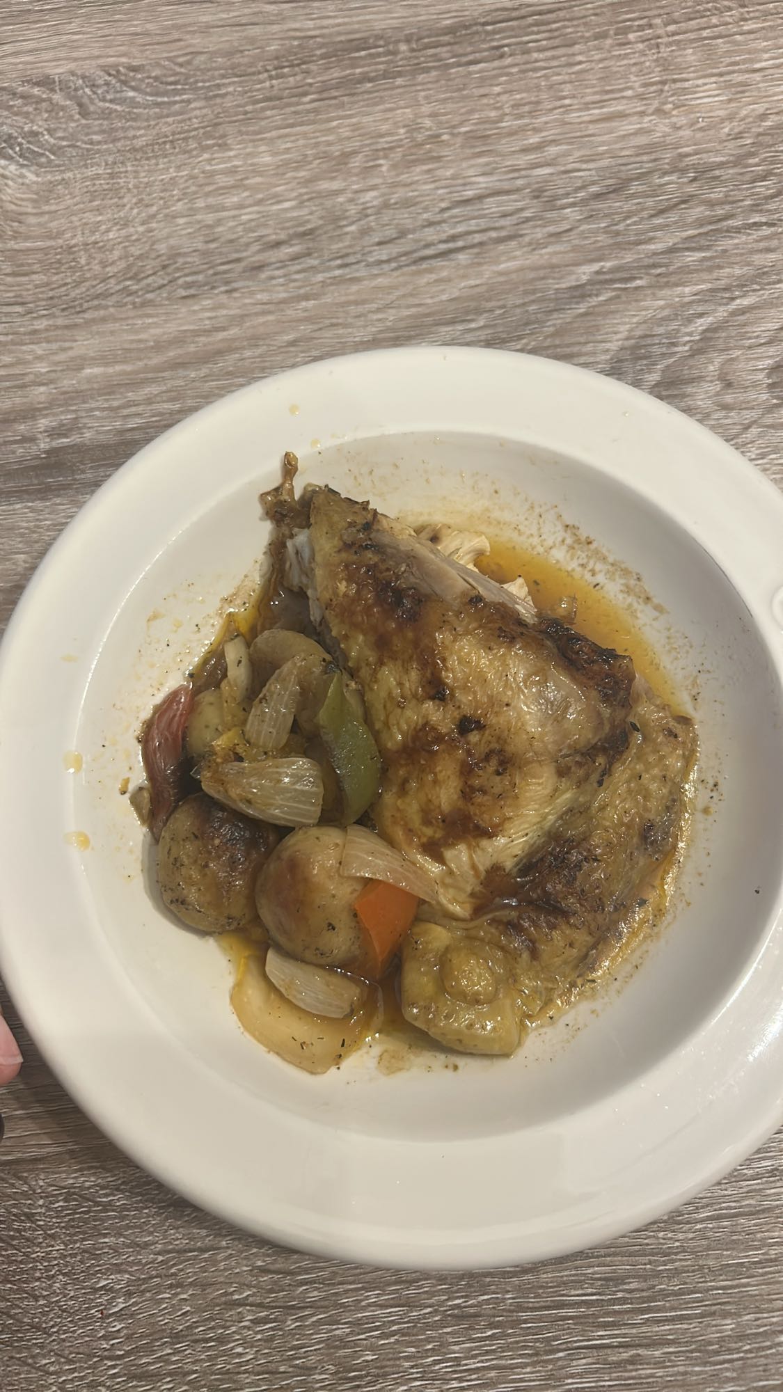Poulet rôti et légumes