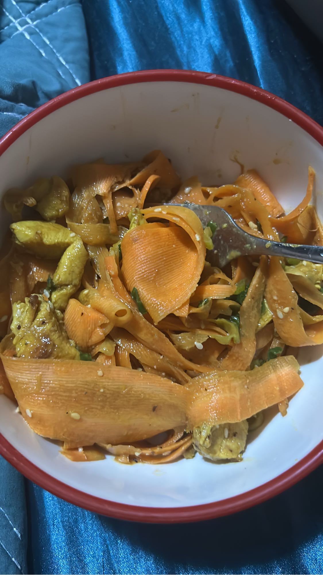Chicken carrot salad bowl