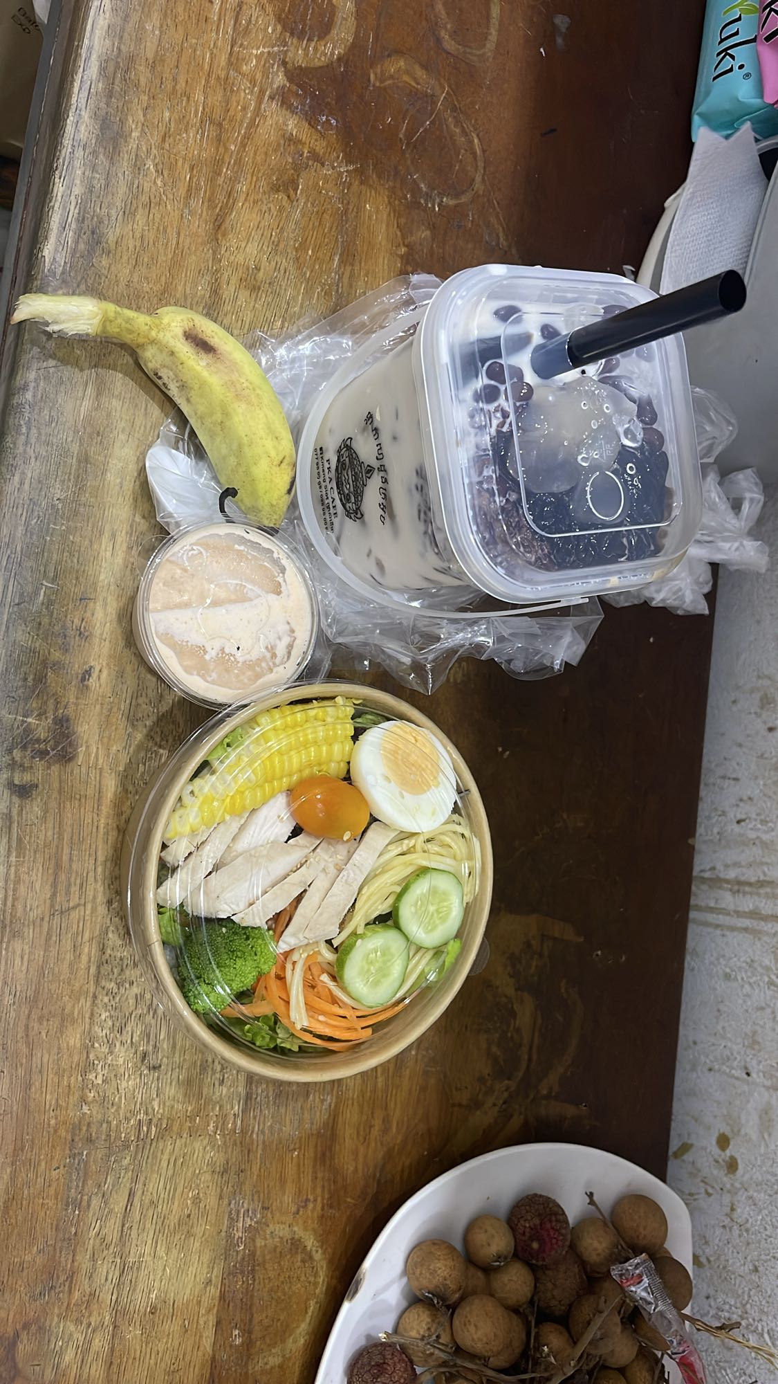 Chicken Salad & Bubble Tea