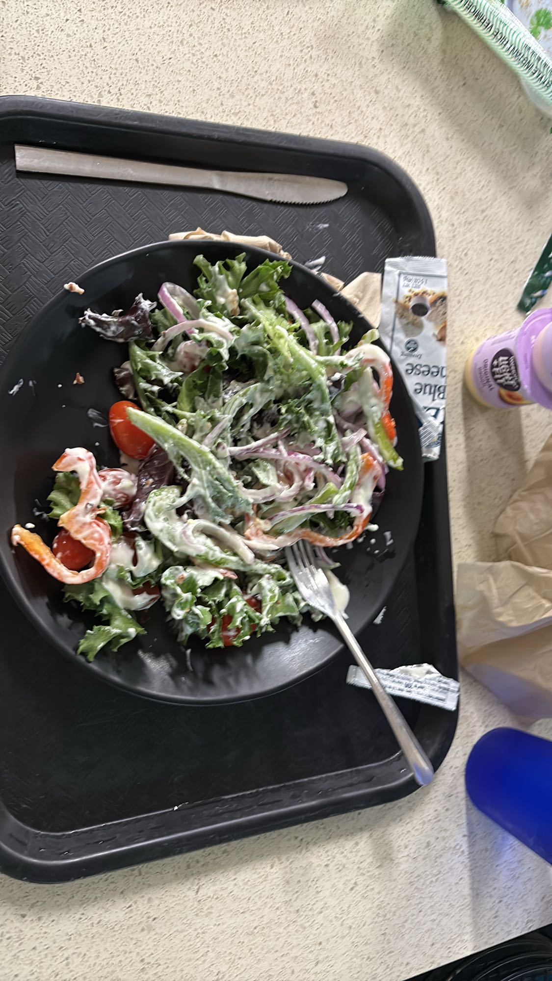 ensalada con aderezo