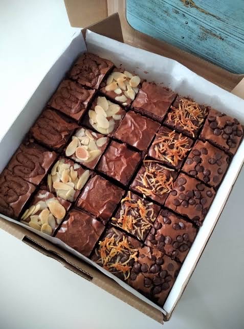 Brownies campur topping