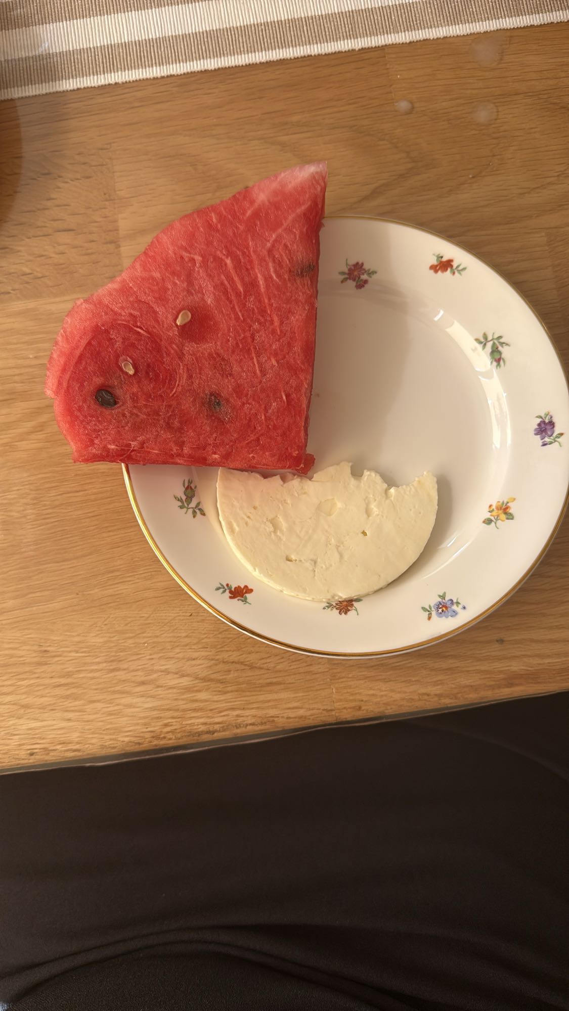 Vattenmelon och ost