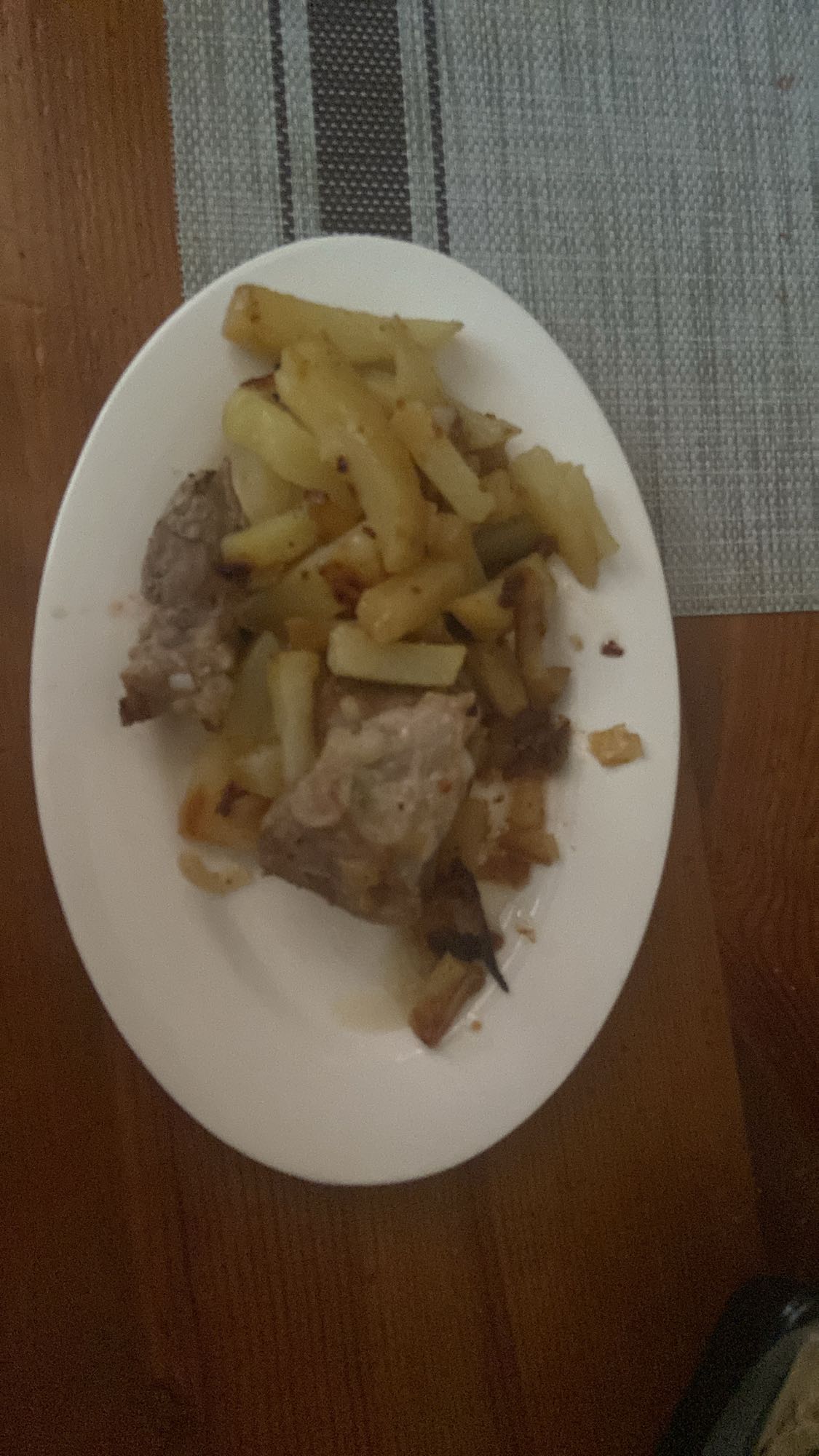 жареная картошка с мясом