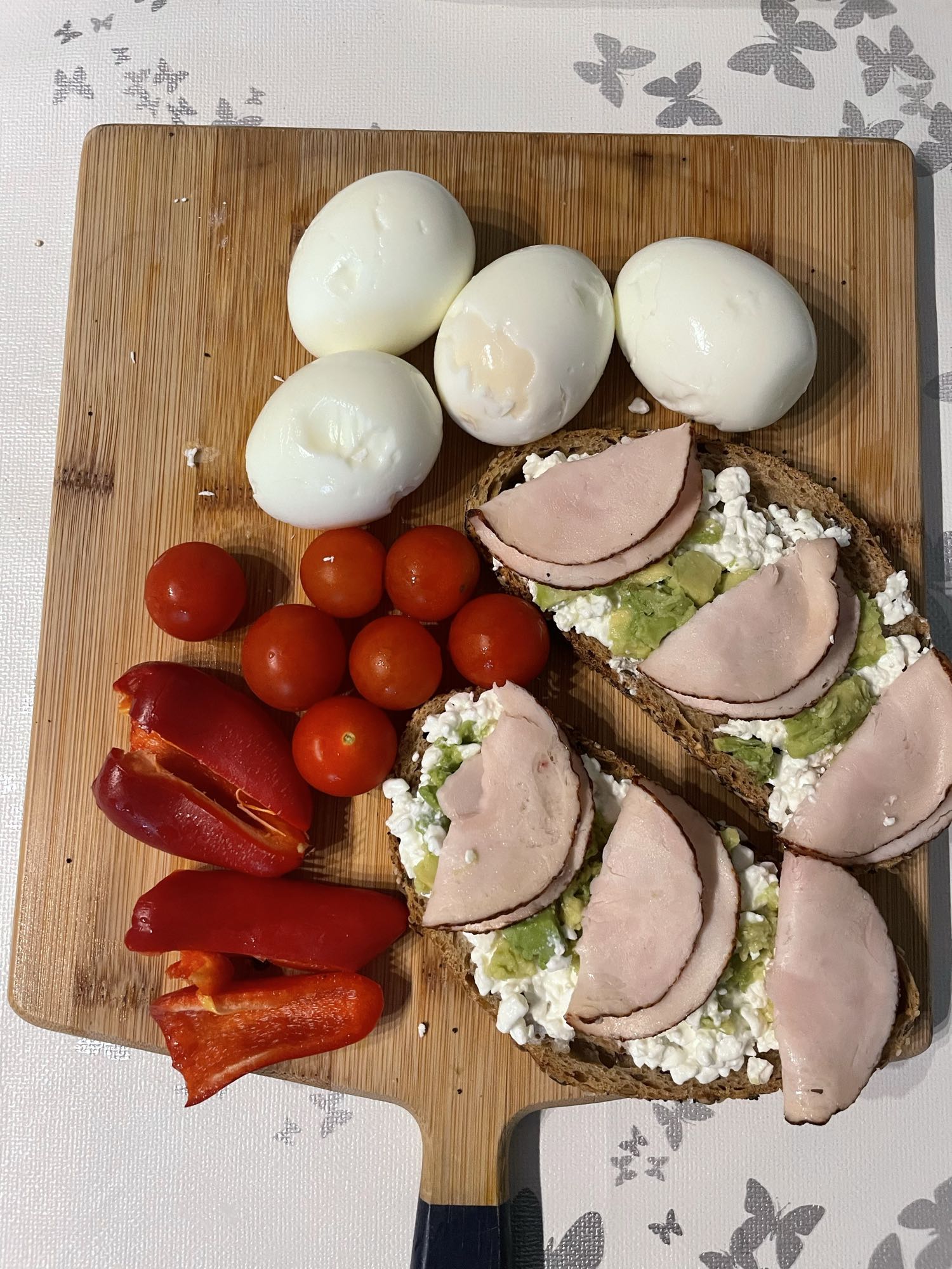 Gezond ontbijt plankje