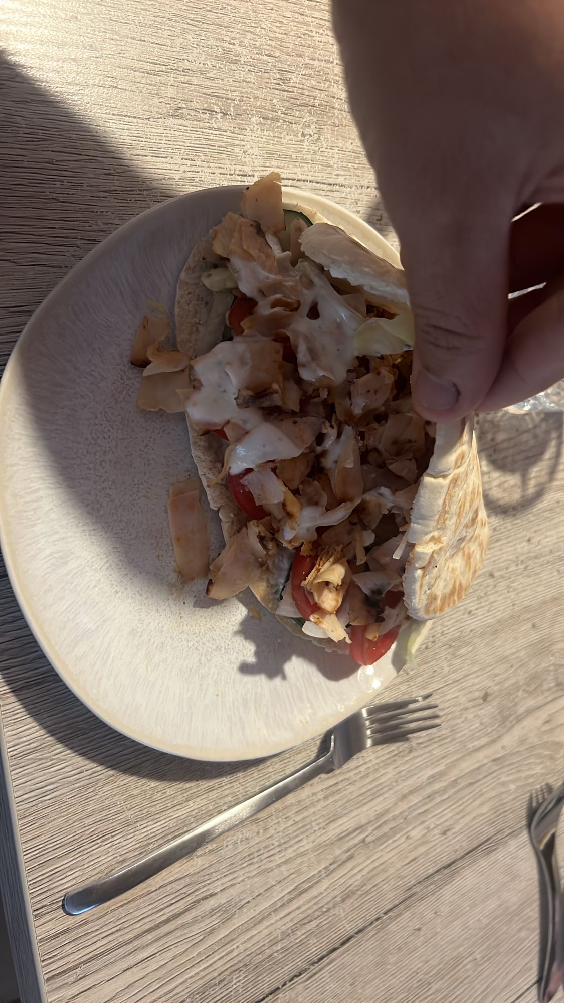 Kebab pita wrap