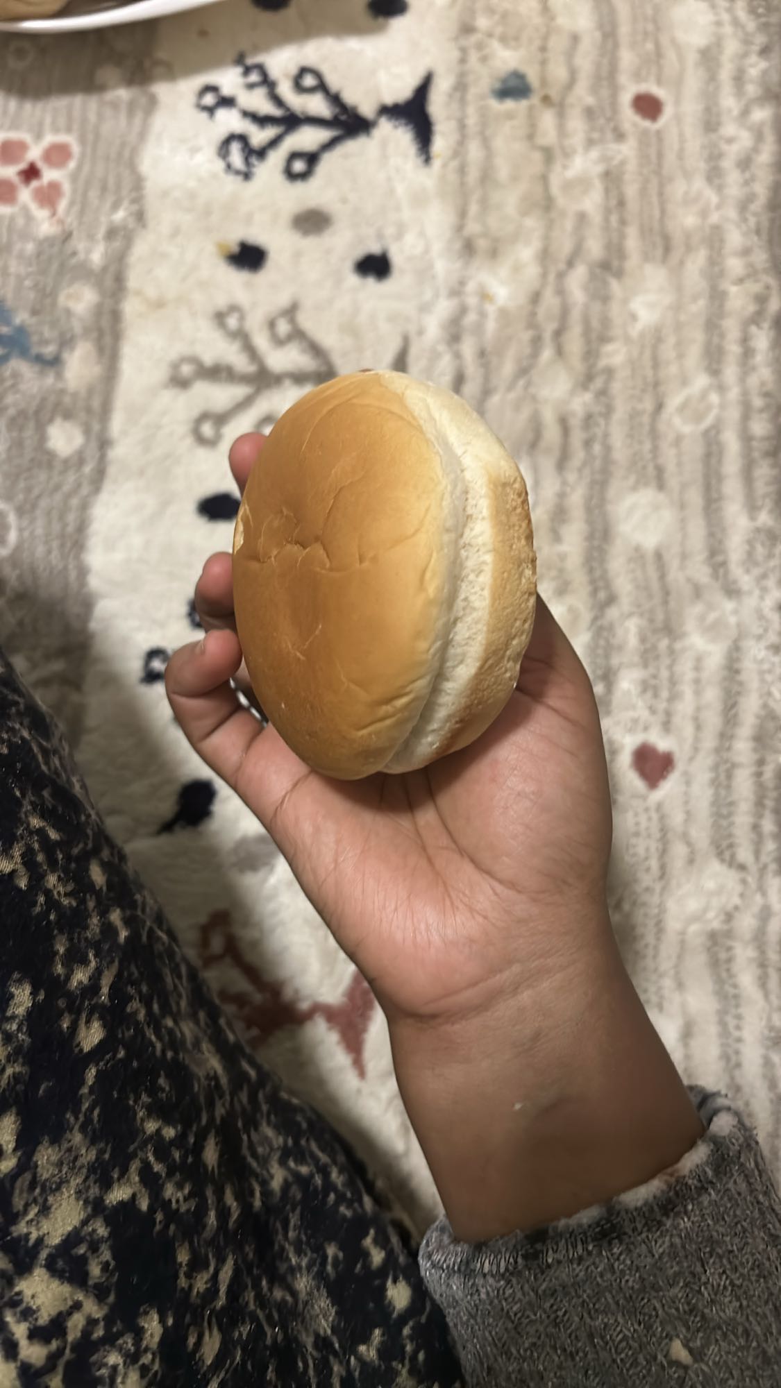 Plain hamburger bun