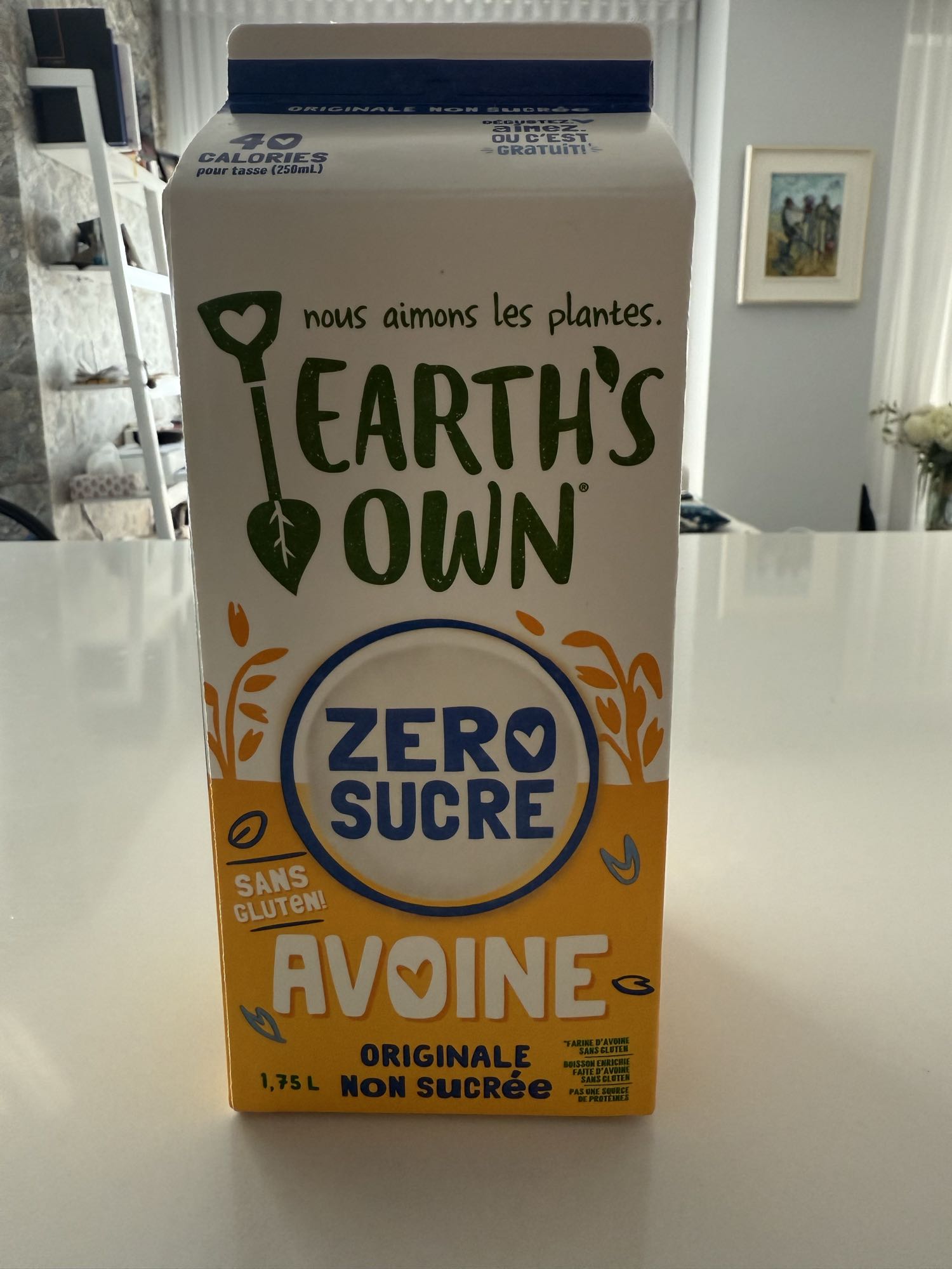 Lait d'avoine sans sucre