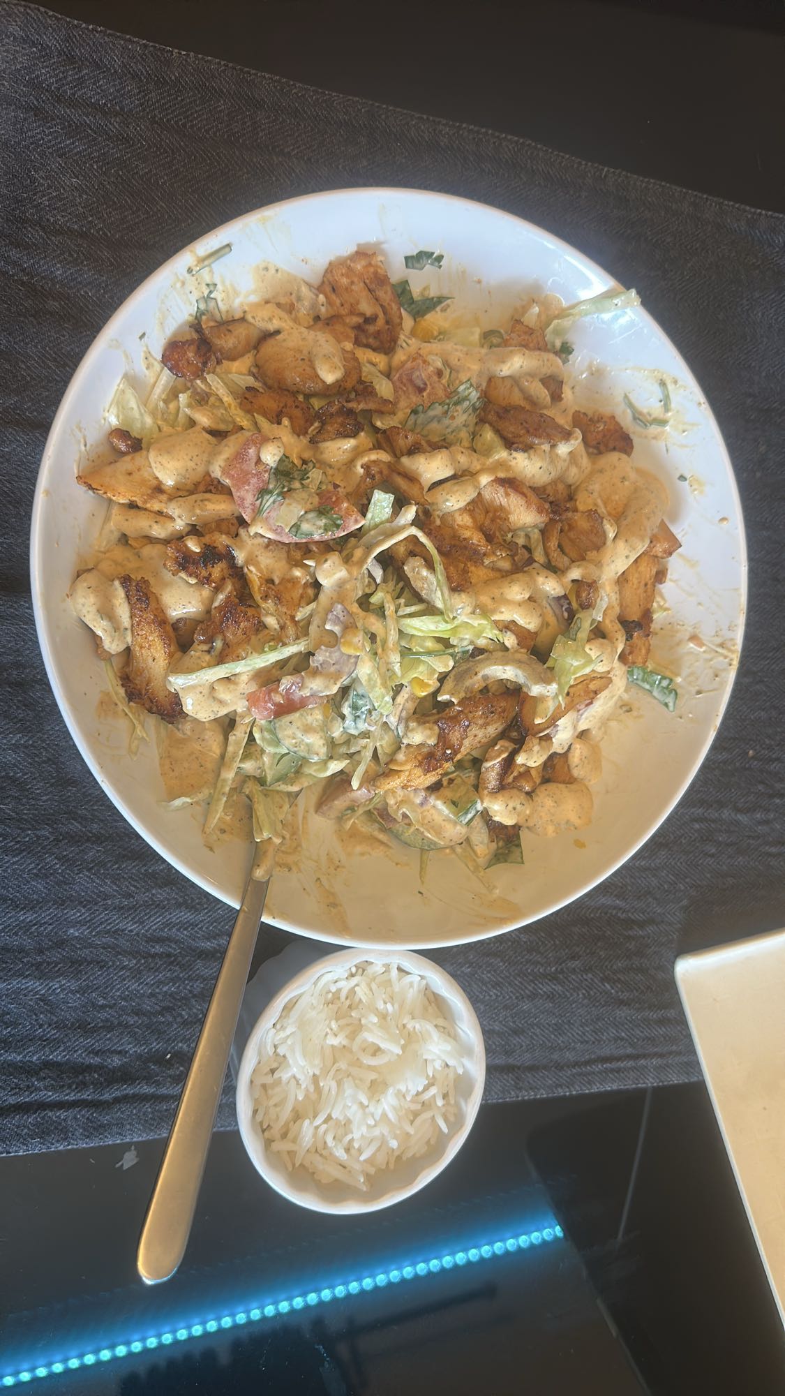 Kycklingsallad med ris