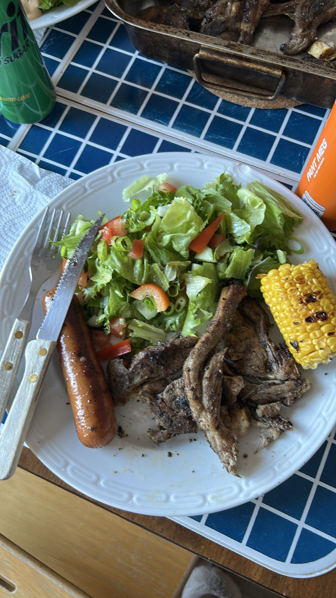 Grilltallerken med salat