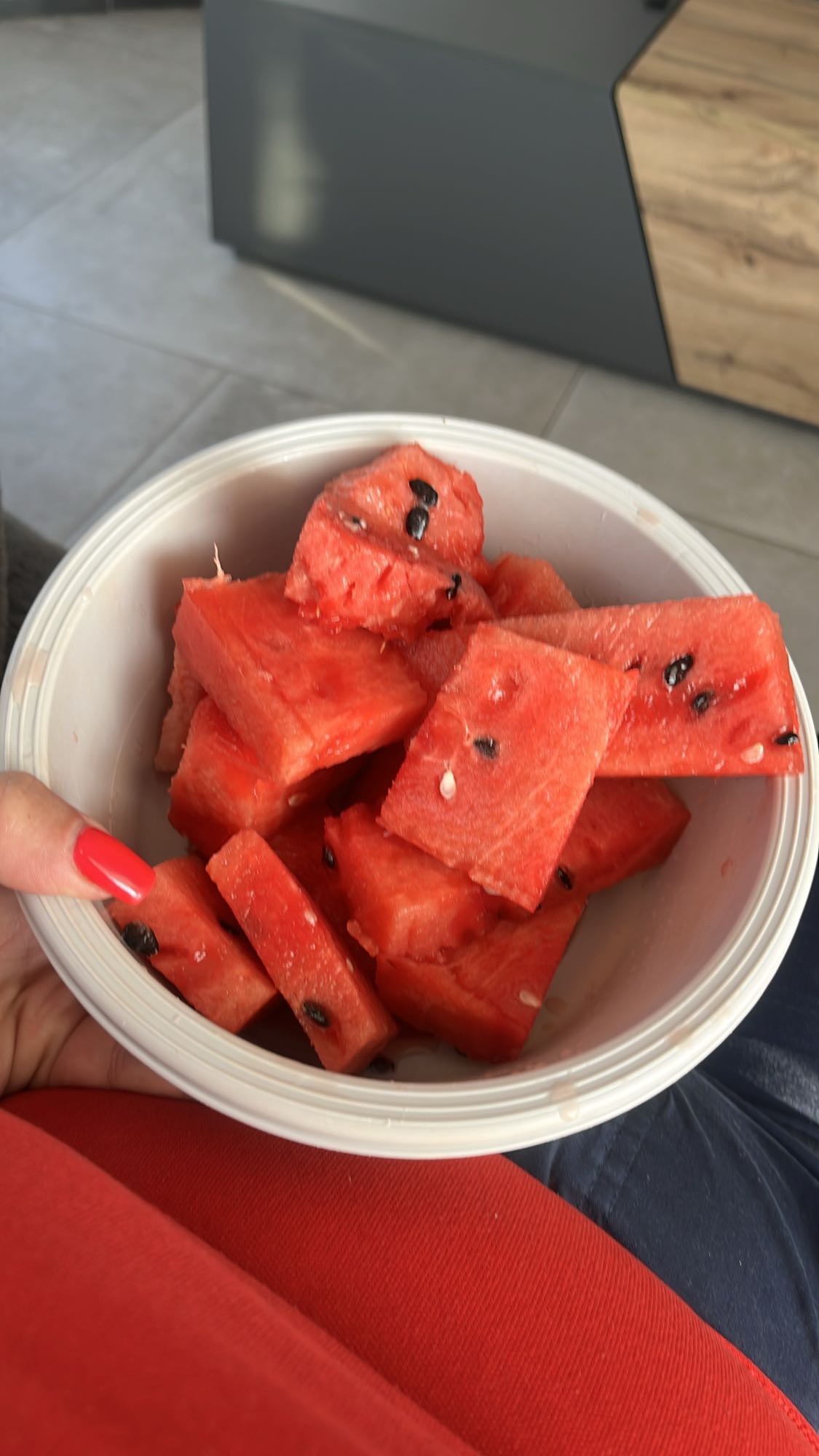 Cuburi de pepene roșu