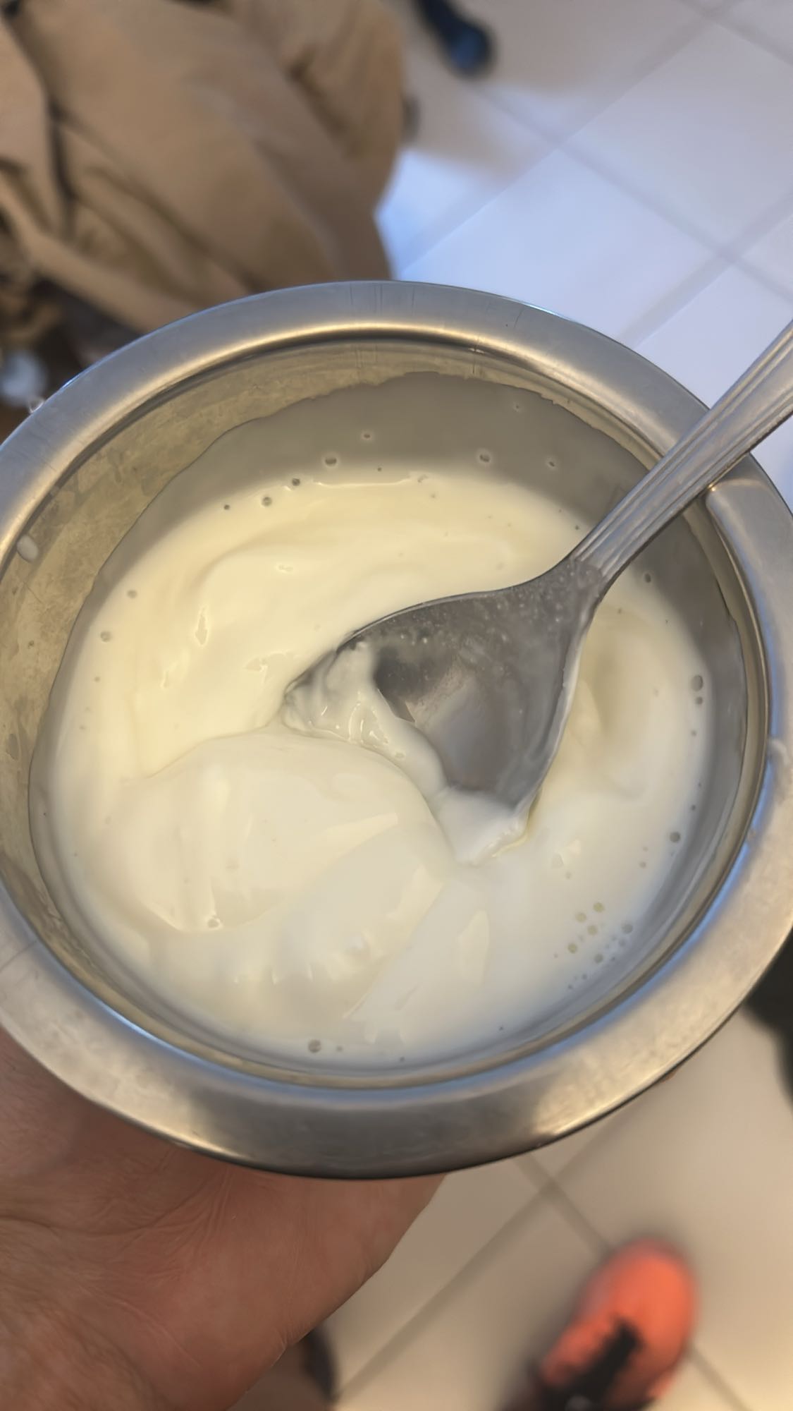 Skyr avec un peu de sirop d'agave