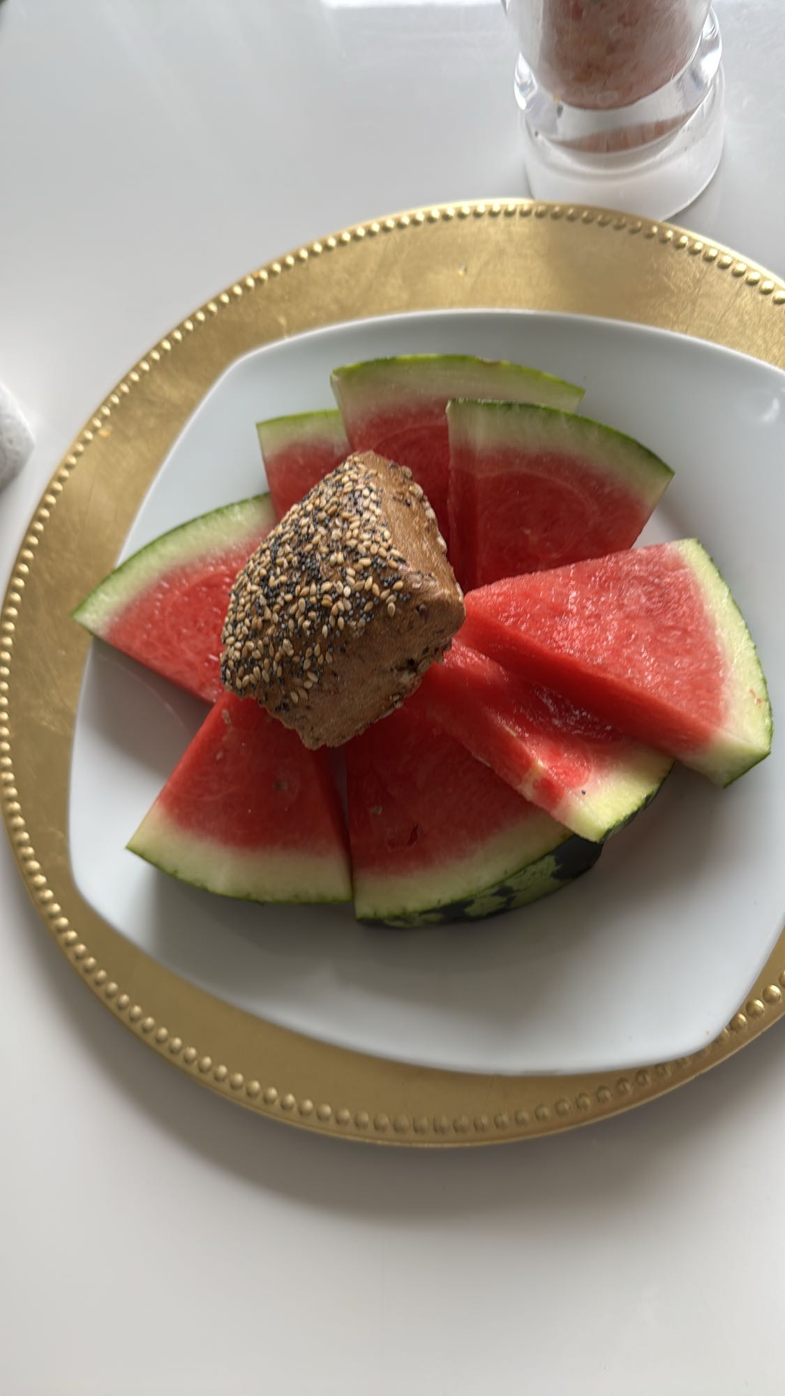 Watermeloen met broodje