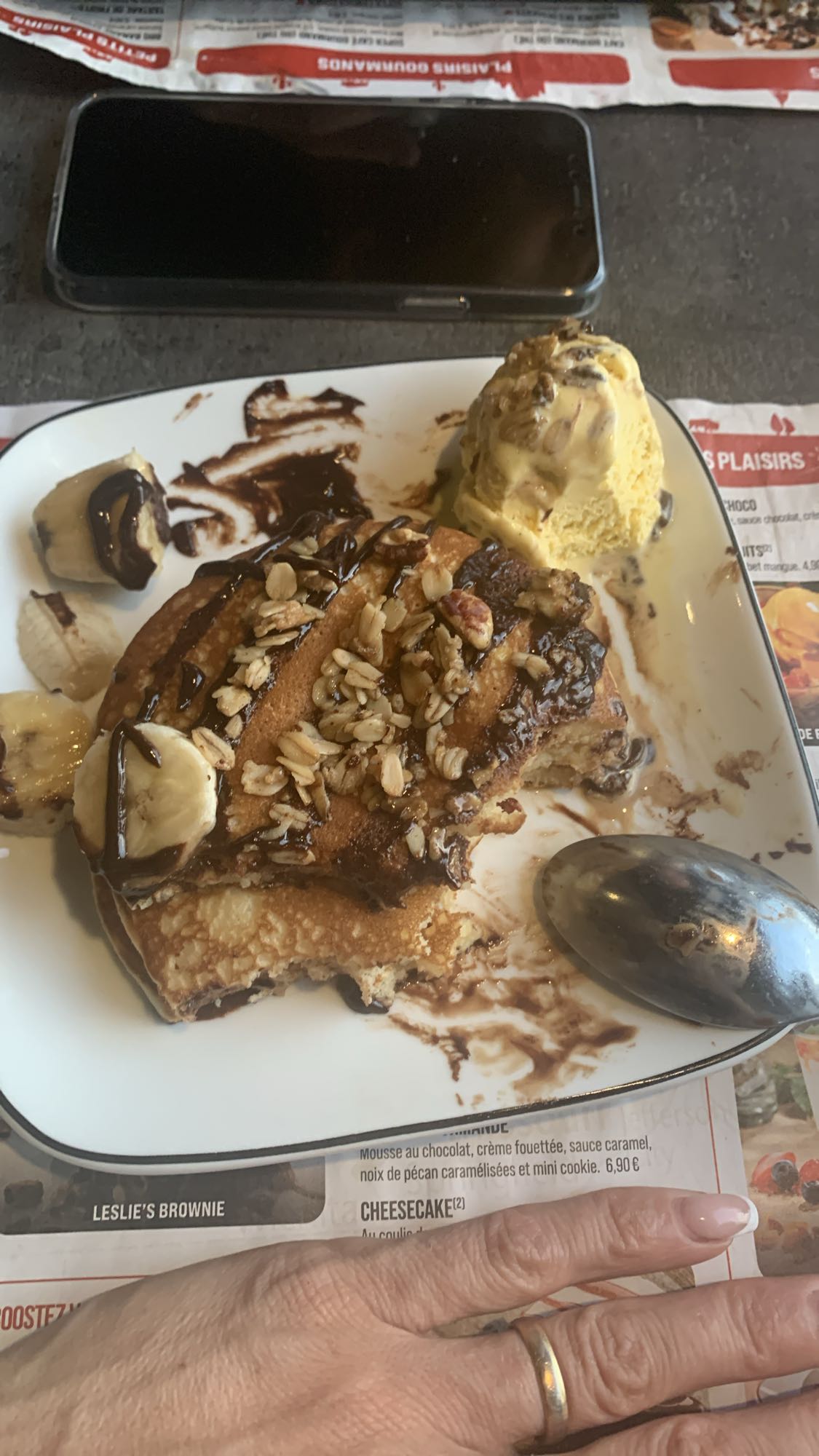 Pancakes banane chocolat