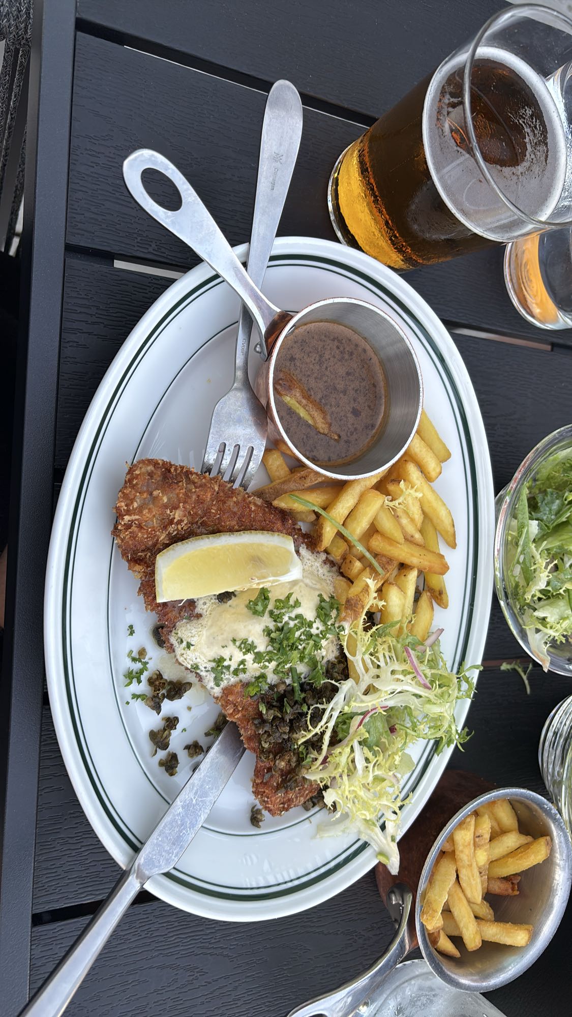 Schnitzel med pommes