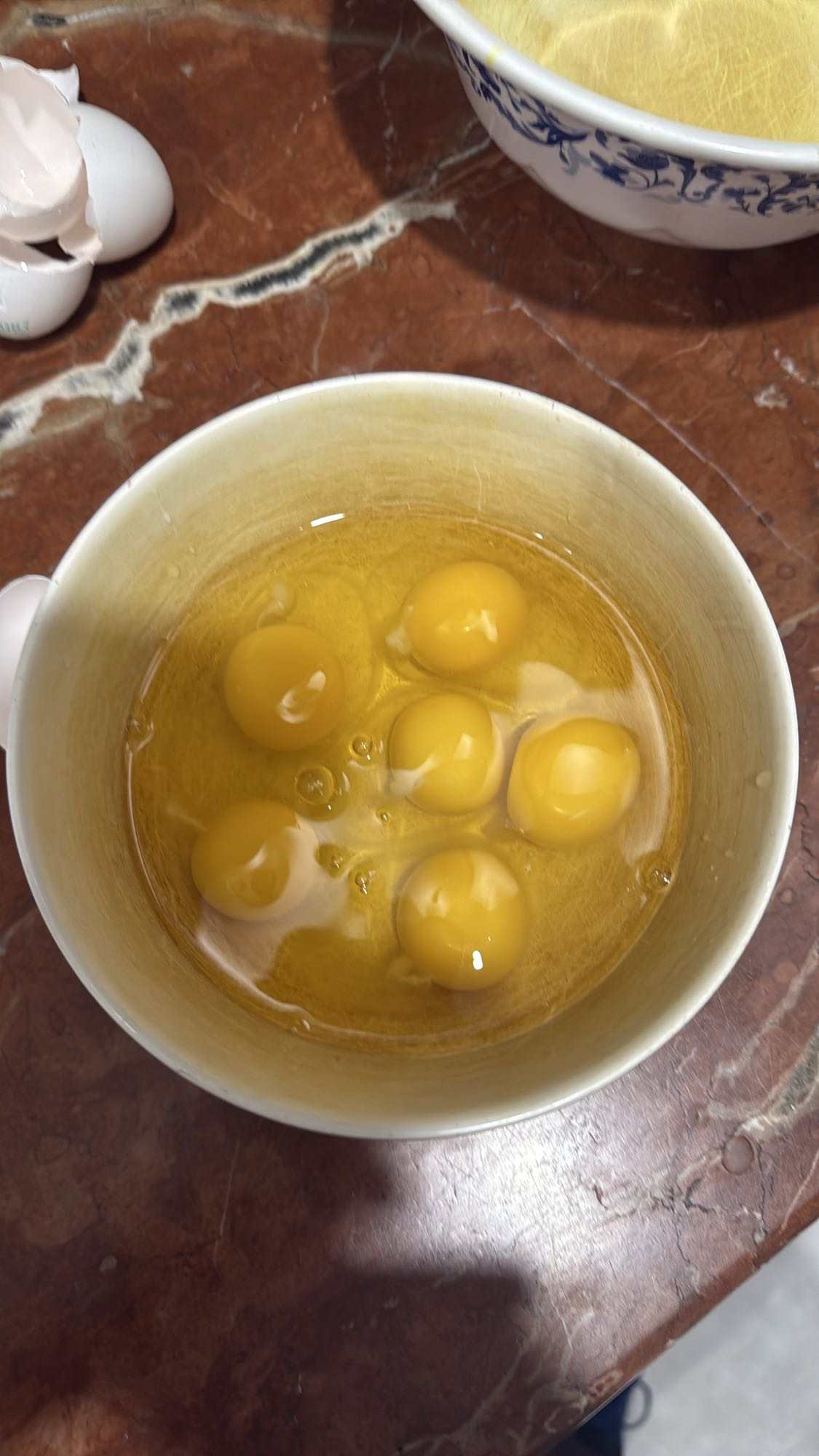 Raw Eggs in Bowl