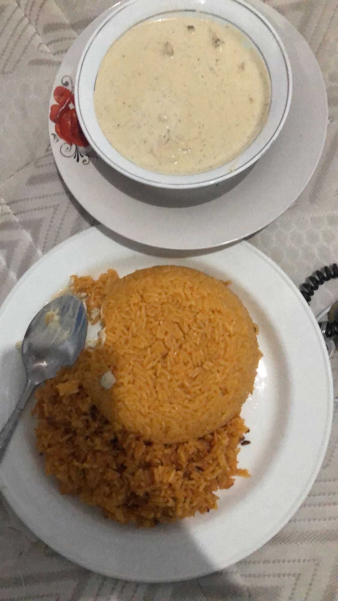 arroz con sopa cremosa