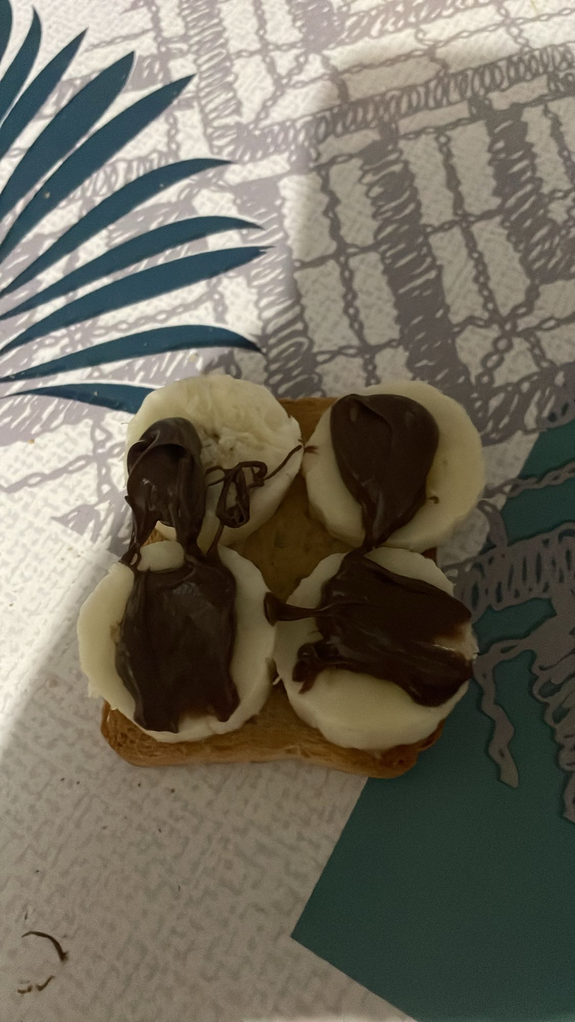 Toast banane chocolat