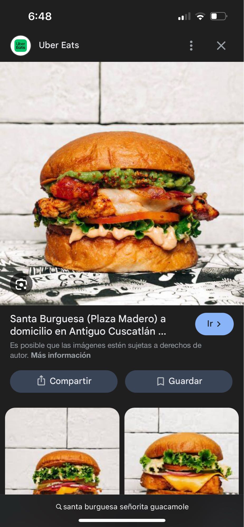 hamburguesa guacamole