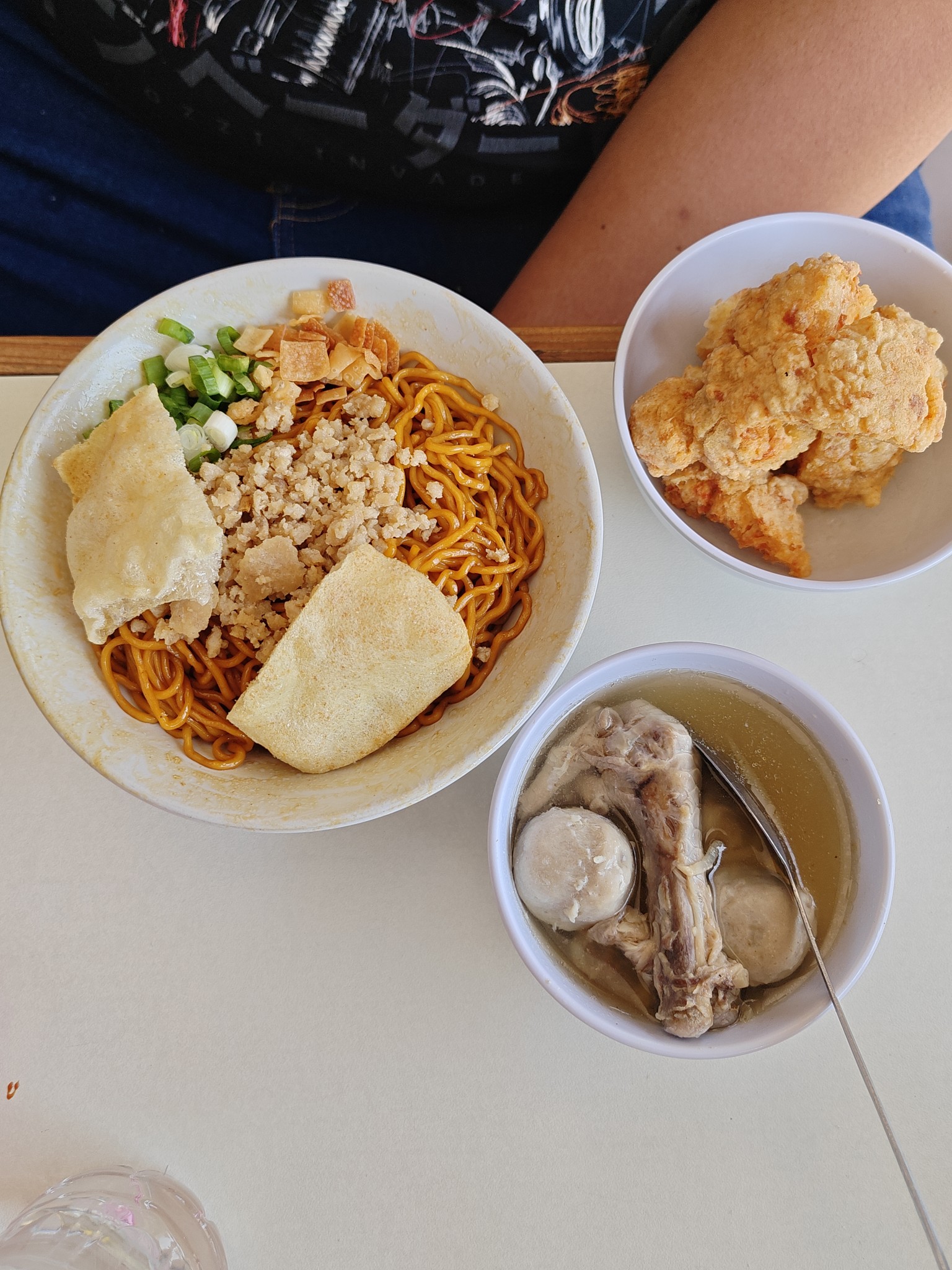 Noodle Soup with Fried Chicken