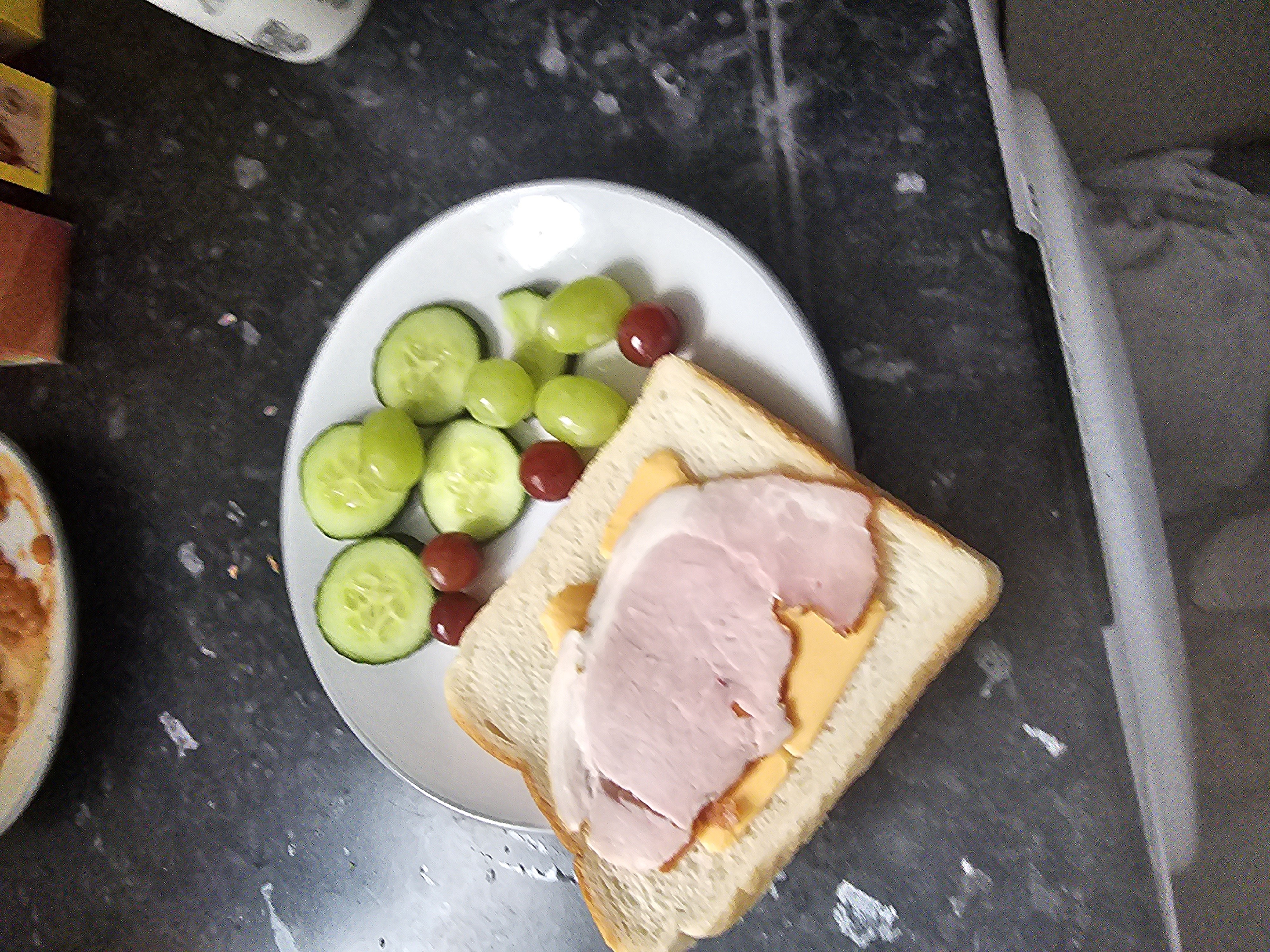 Ham Cheese Sandwich Plate
