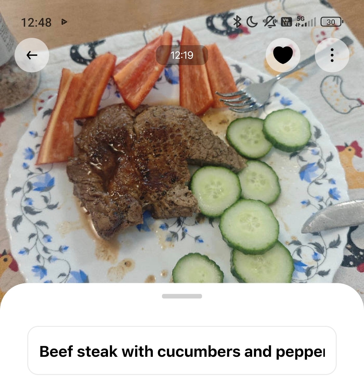 Beef steak with veggies