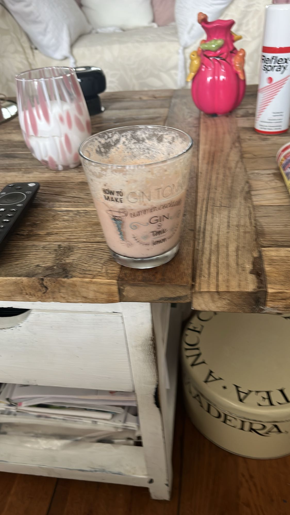 Aardbei smoothie glas