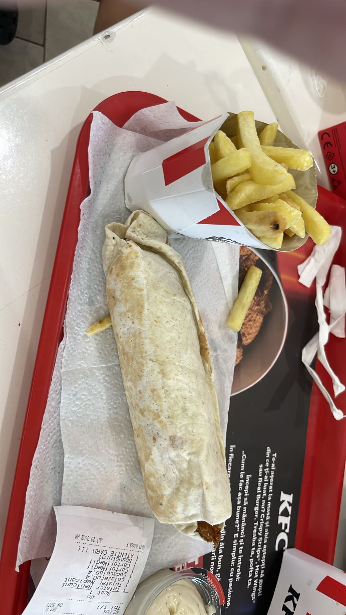 Shaorma cu cartofi KFC