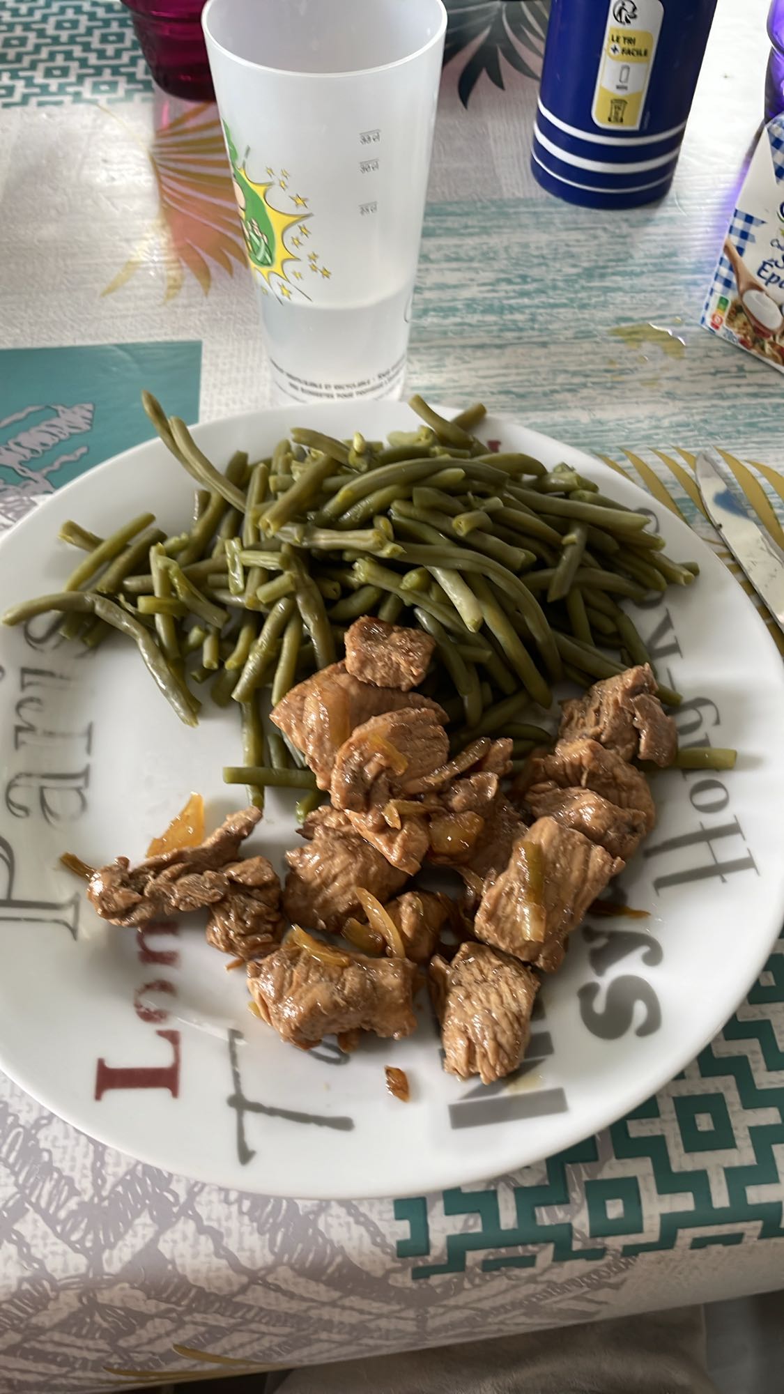 Haricots verts et dinde