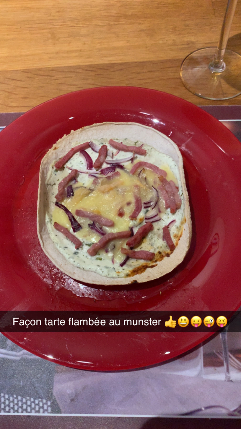Tarte flambée au munster