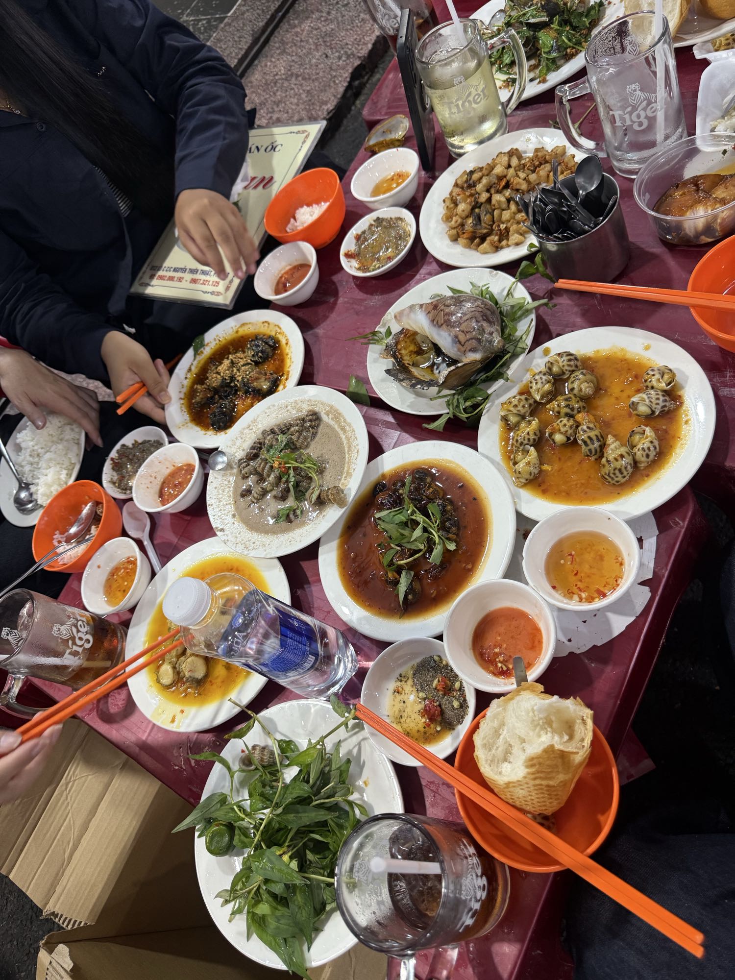 Vietnamese seafood street meal
