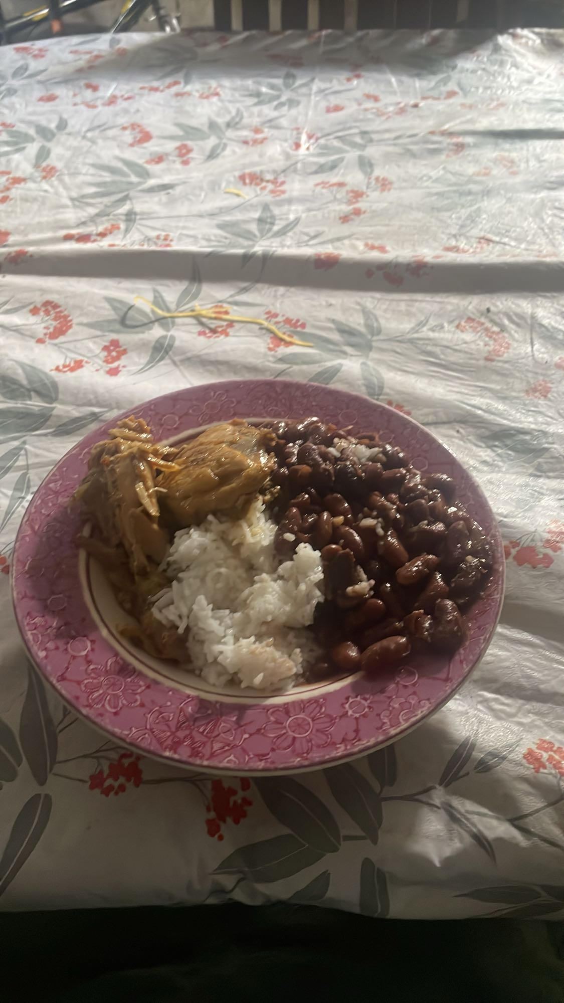 Riz, haricots et poulet