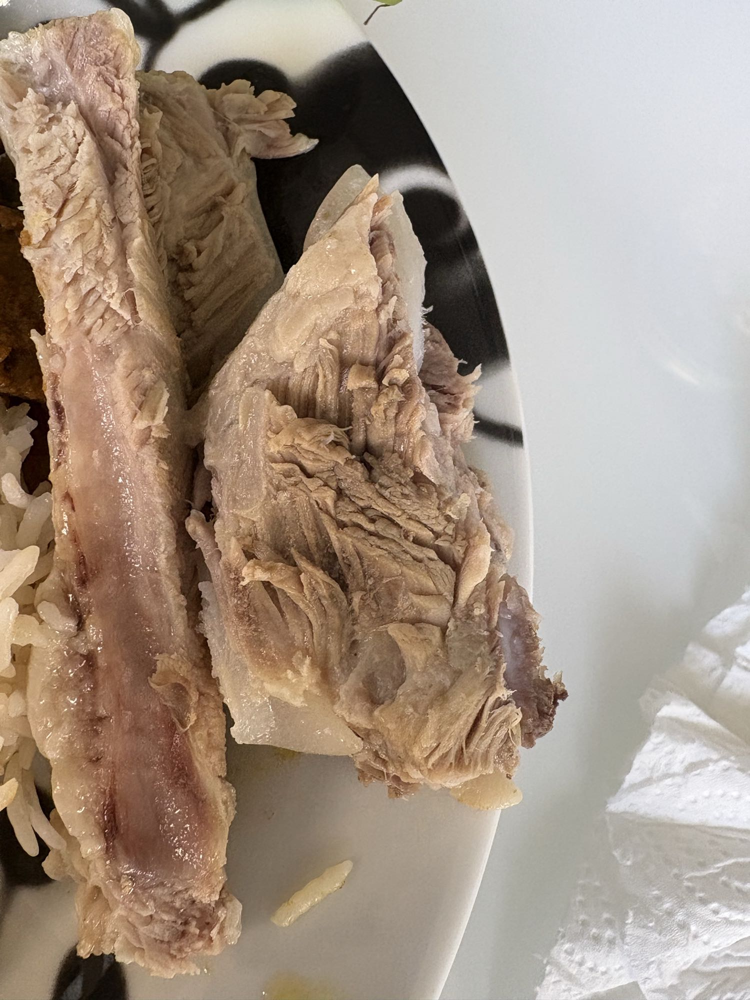 Boiled beef ribs with rice