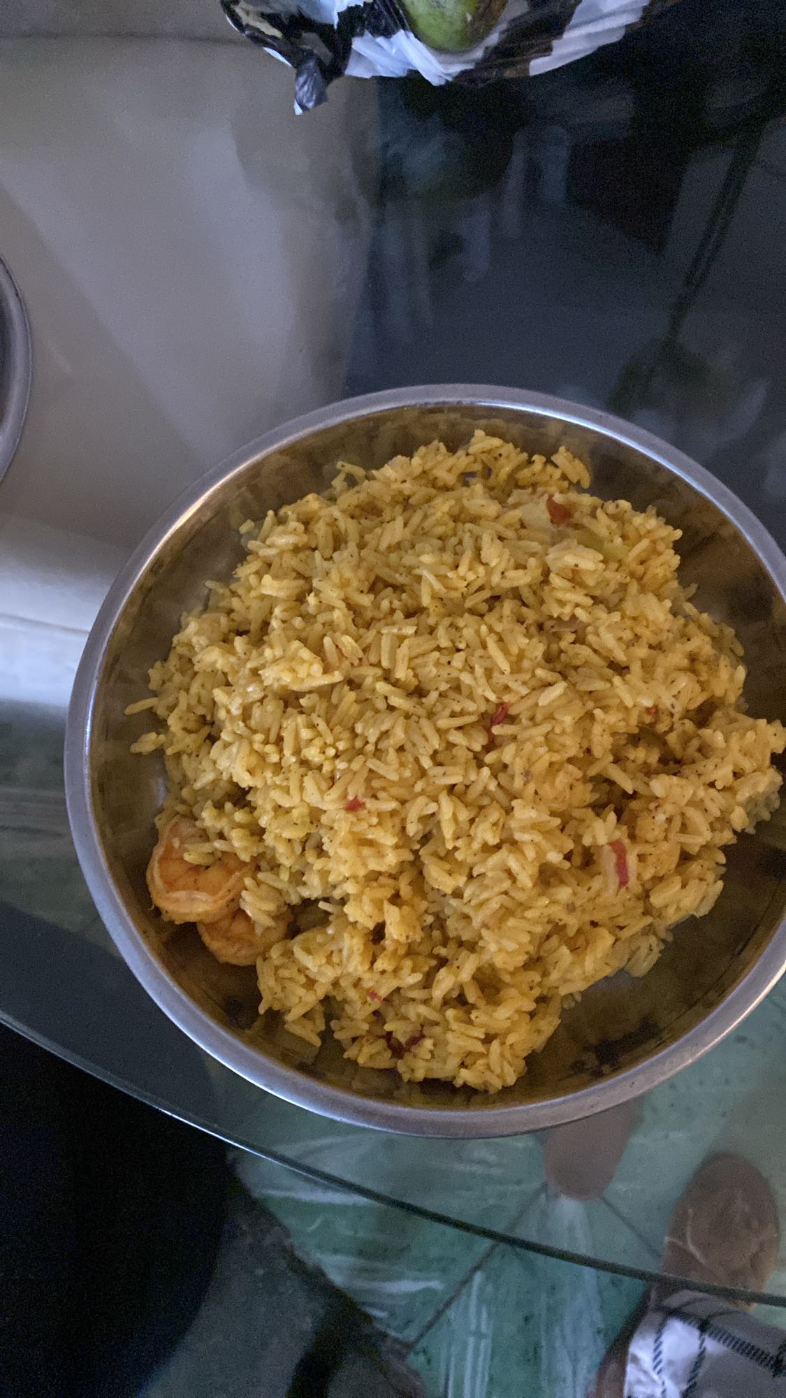 arroz con camarones