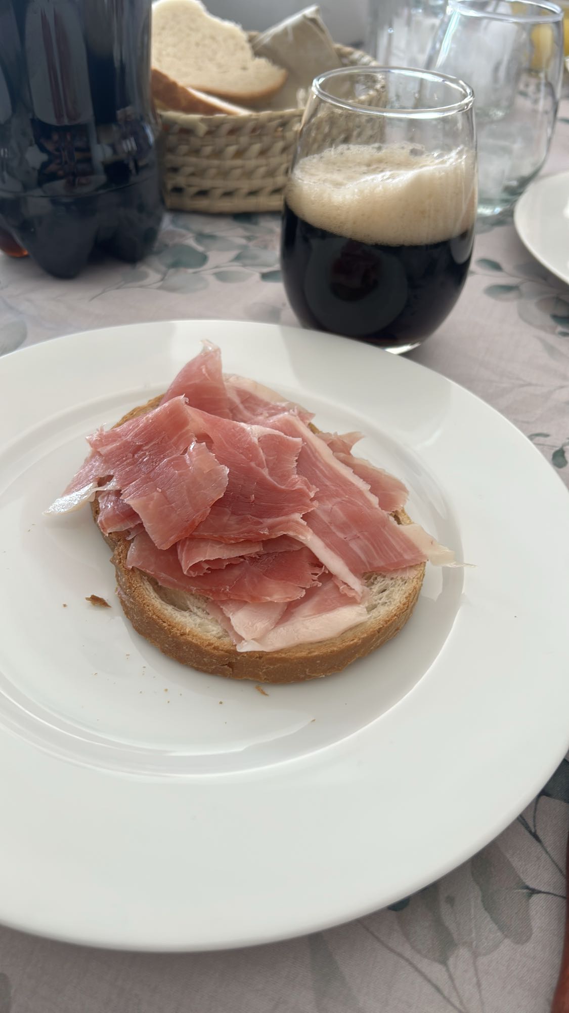 Tostada con jamón