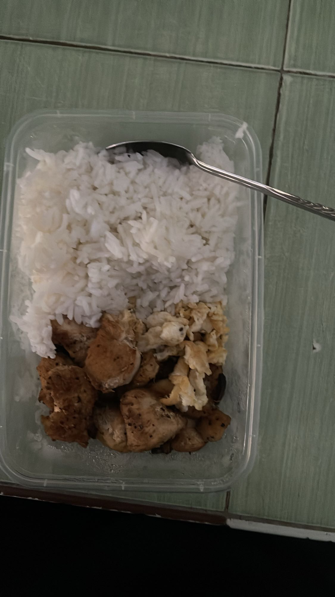 Chicken rice with egg