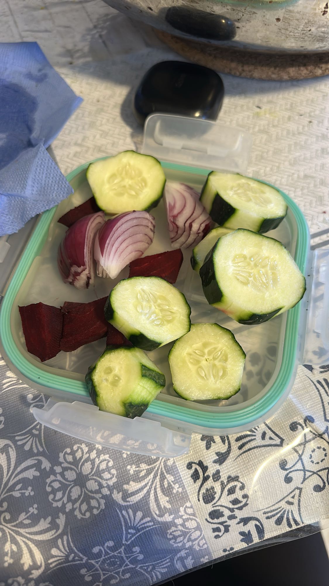 Cucumber Beet Onion Mix