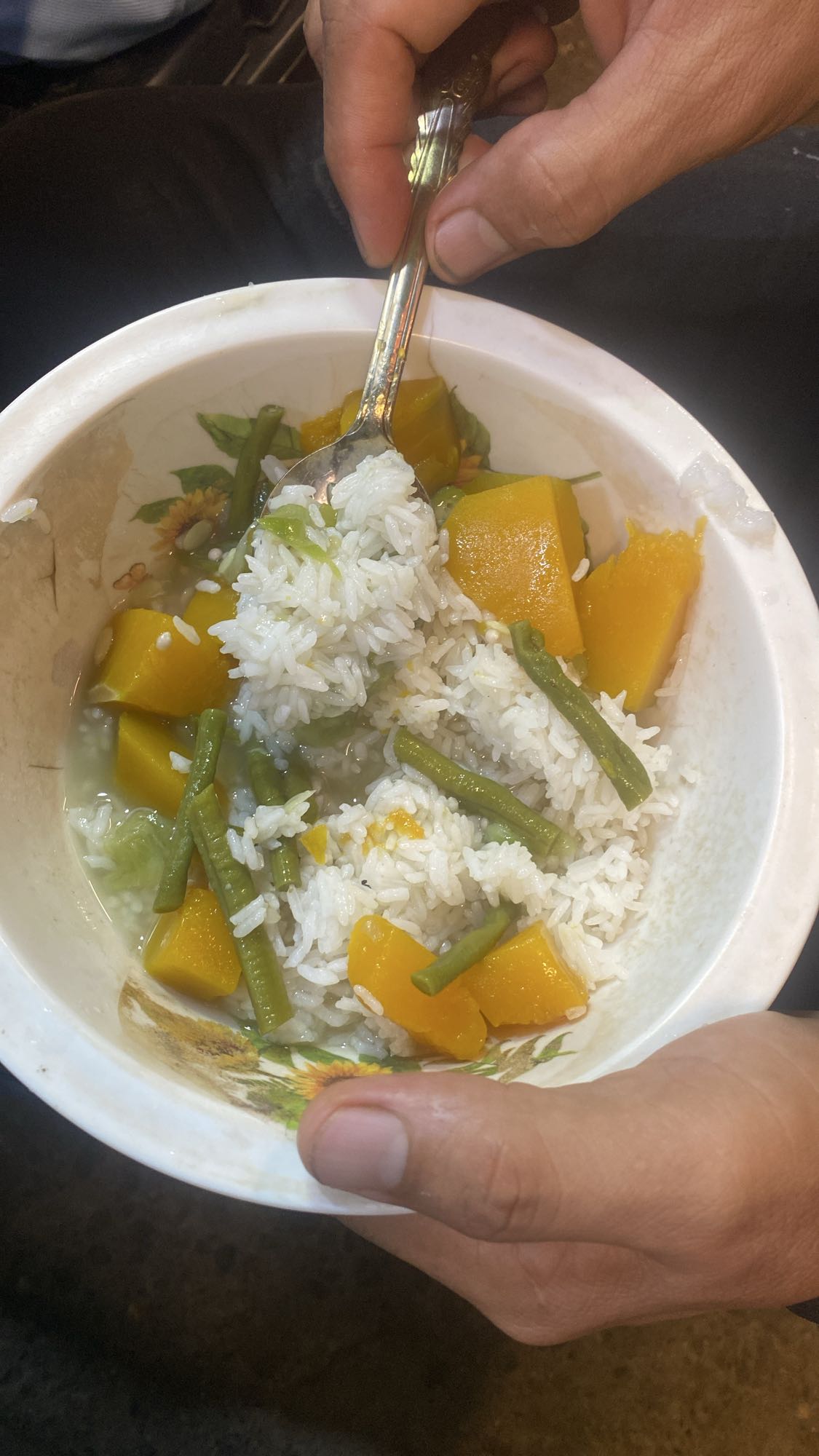 Rice with pumpkin & beans