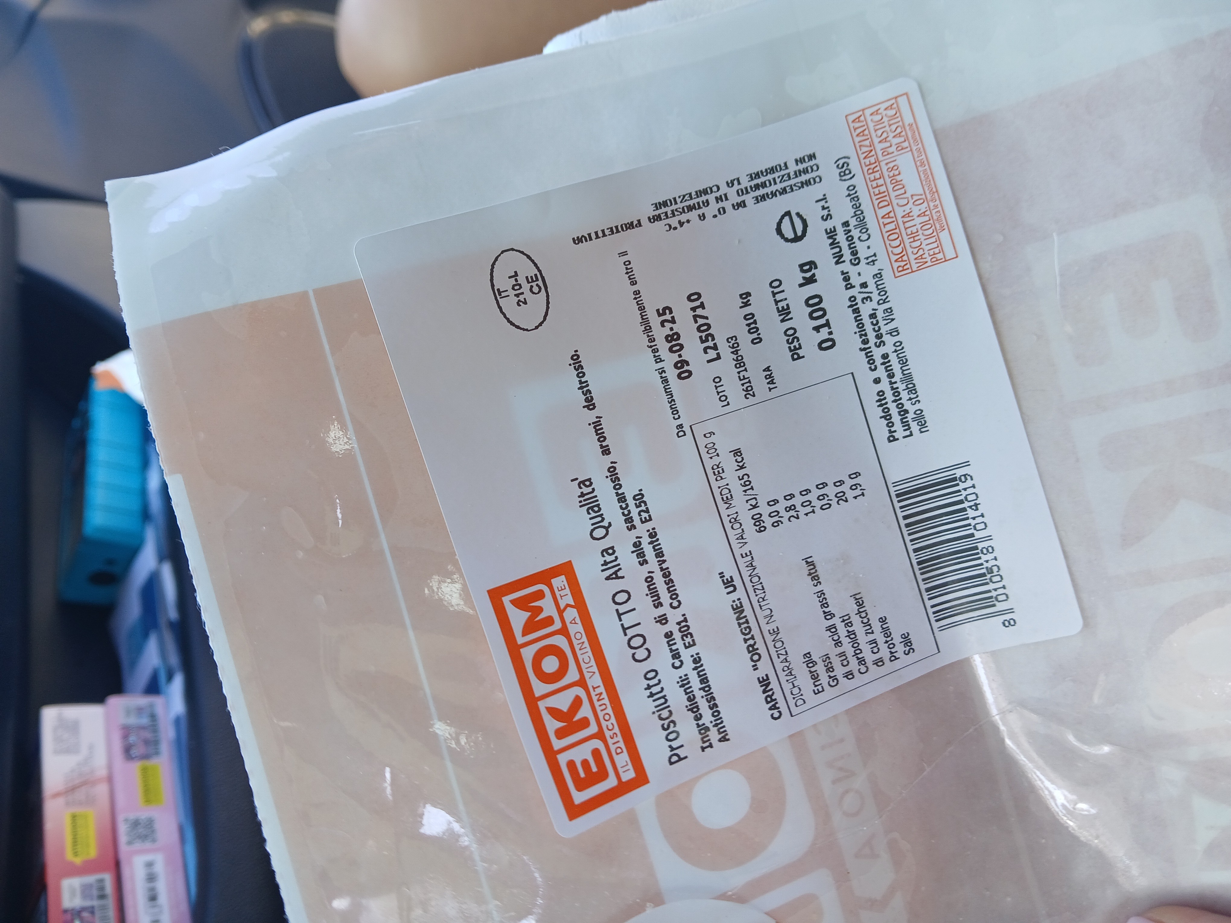 Jambon cuit tranché