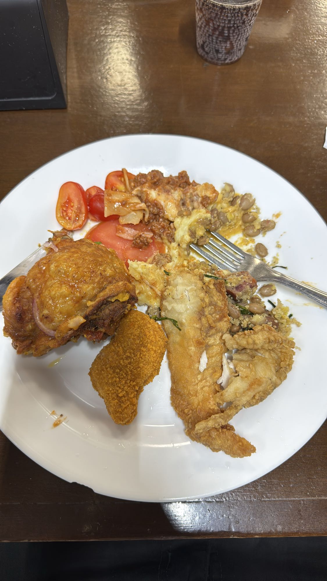 Prato variado com frango