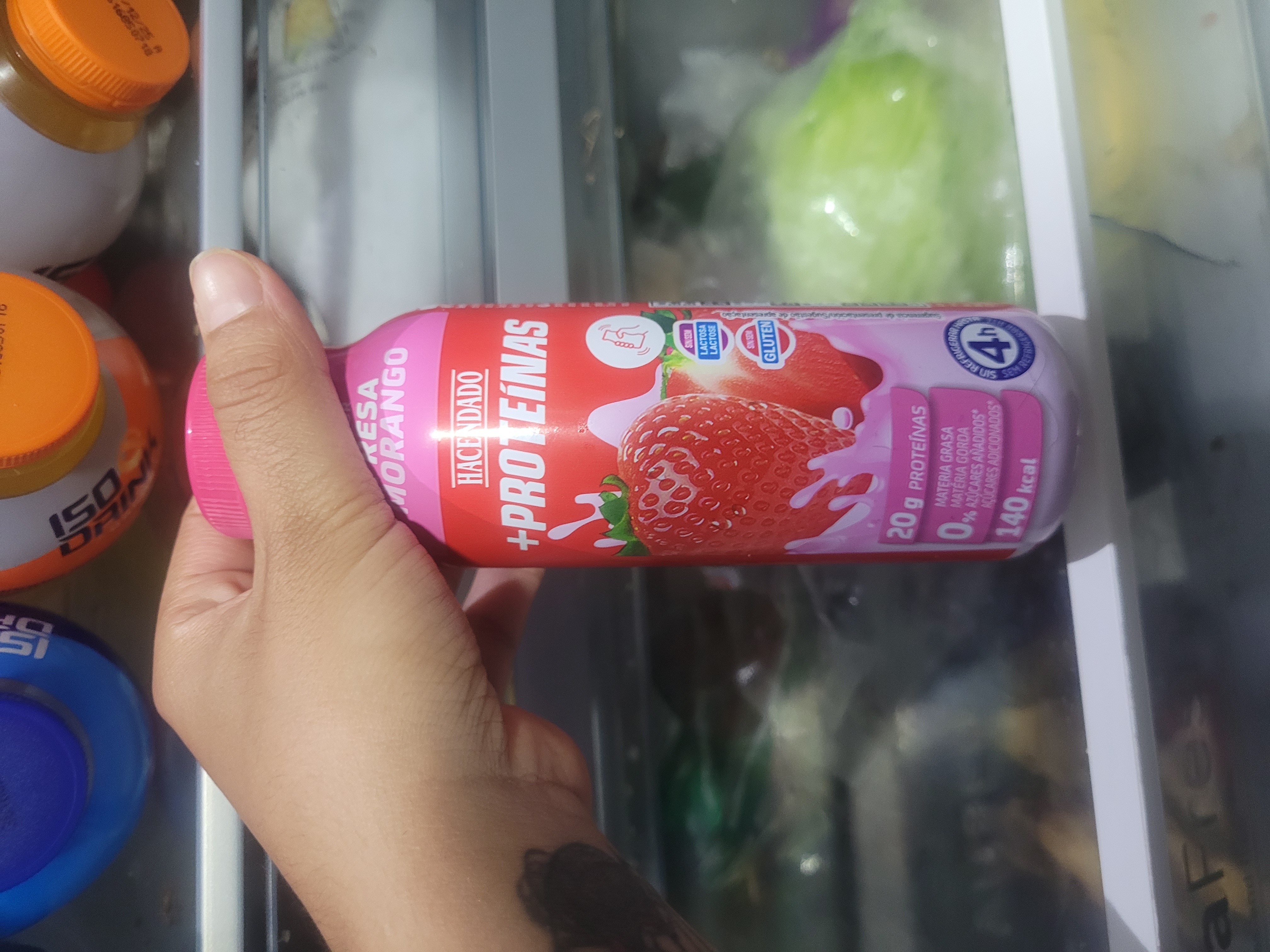 batido fresa proteínas