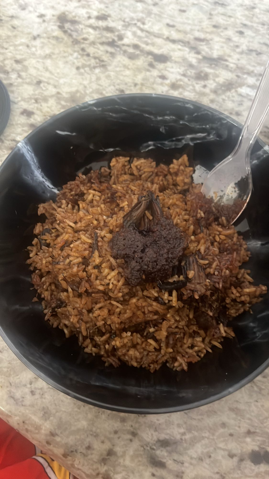 Jollof rice with stew