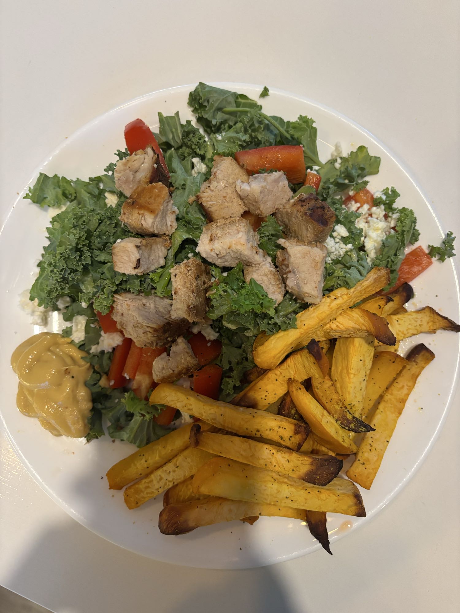 Salade poulet et patate de navet