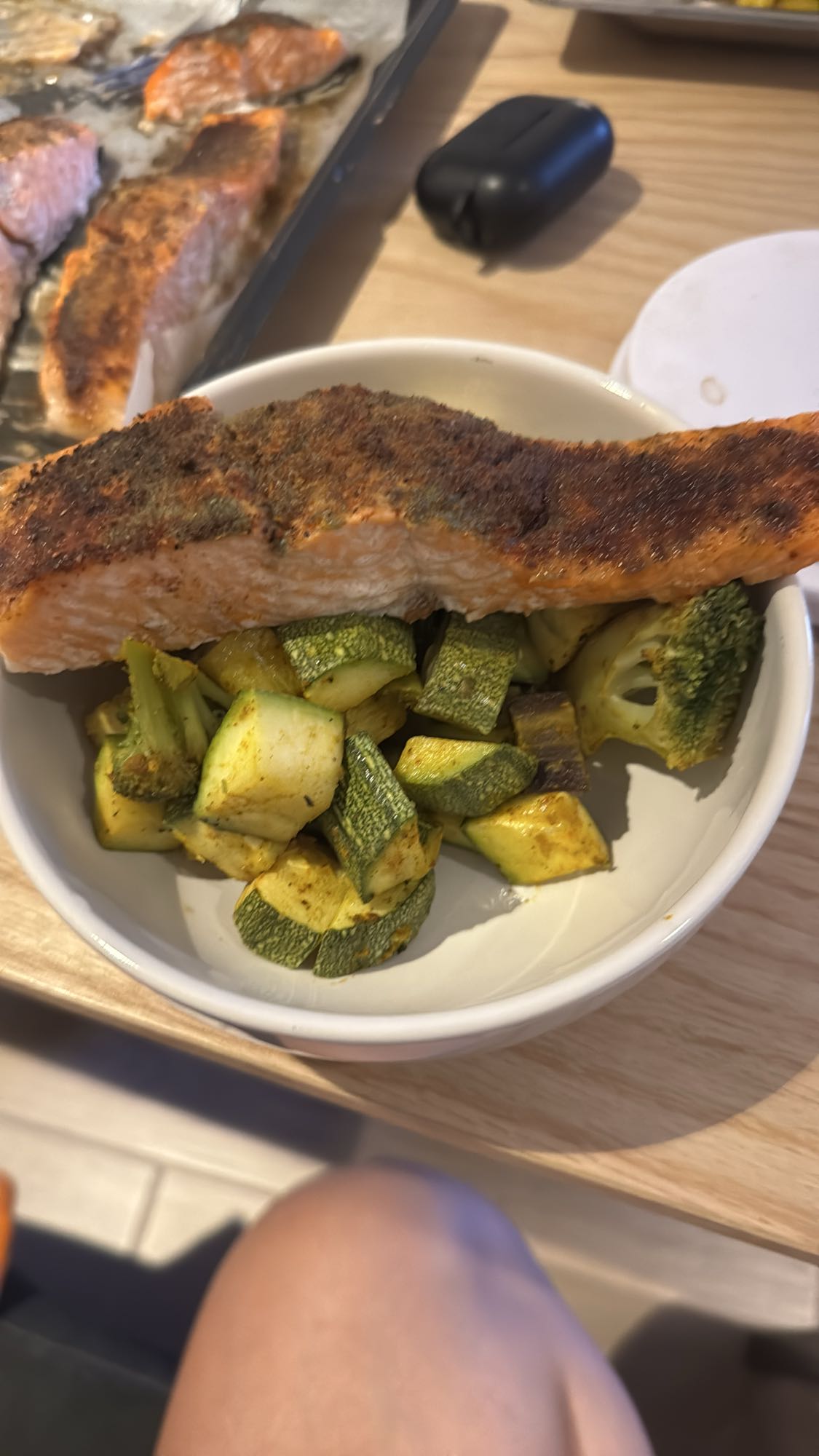 лосось с овощами