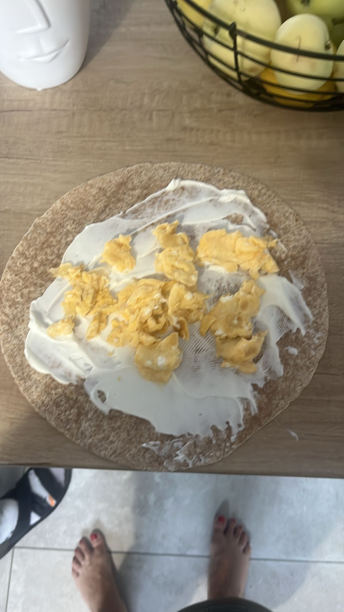 Wrap cu ou și cremă