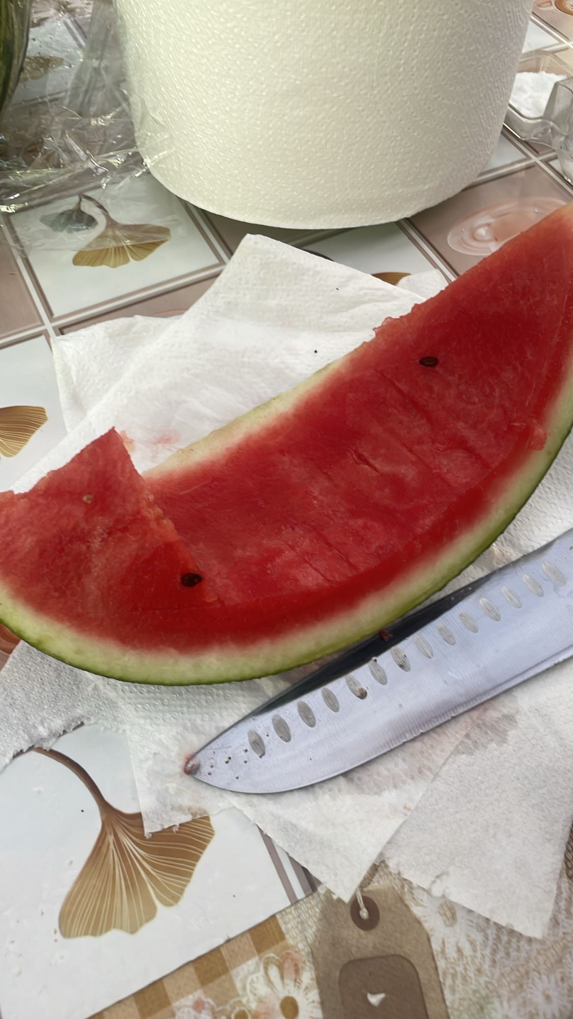 Felie de pepene roșu